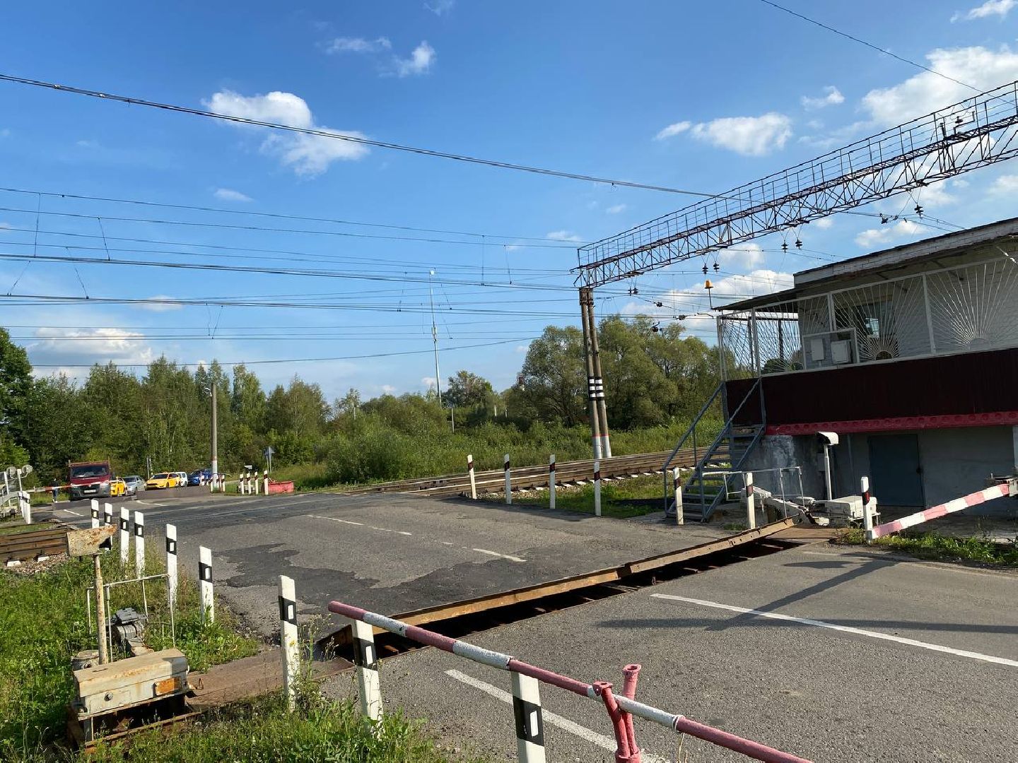 Чехов, дороги, железнодорожный переезд, ремонт дорог