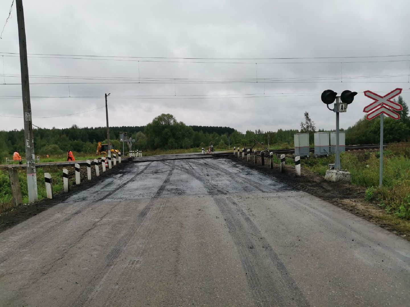 Чехов, дороги, железнодорожный переезд, ремонт дорог