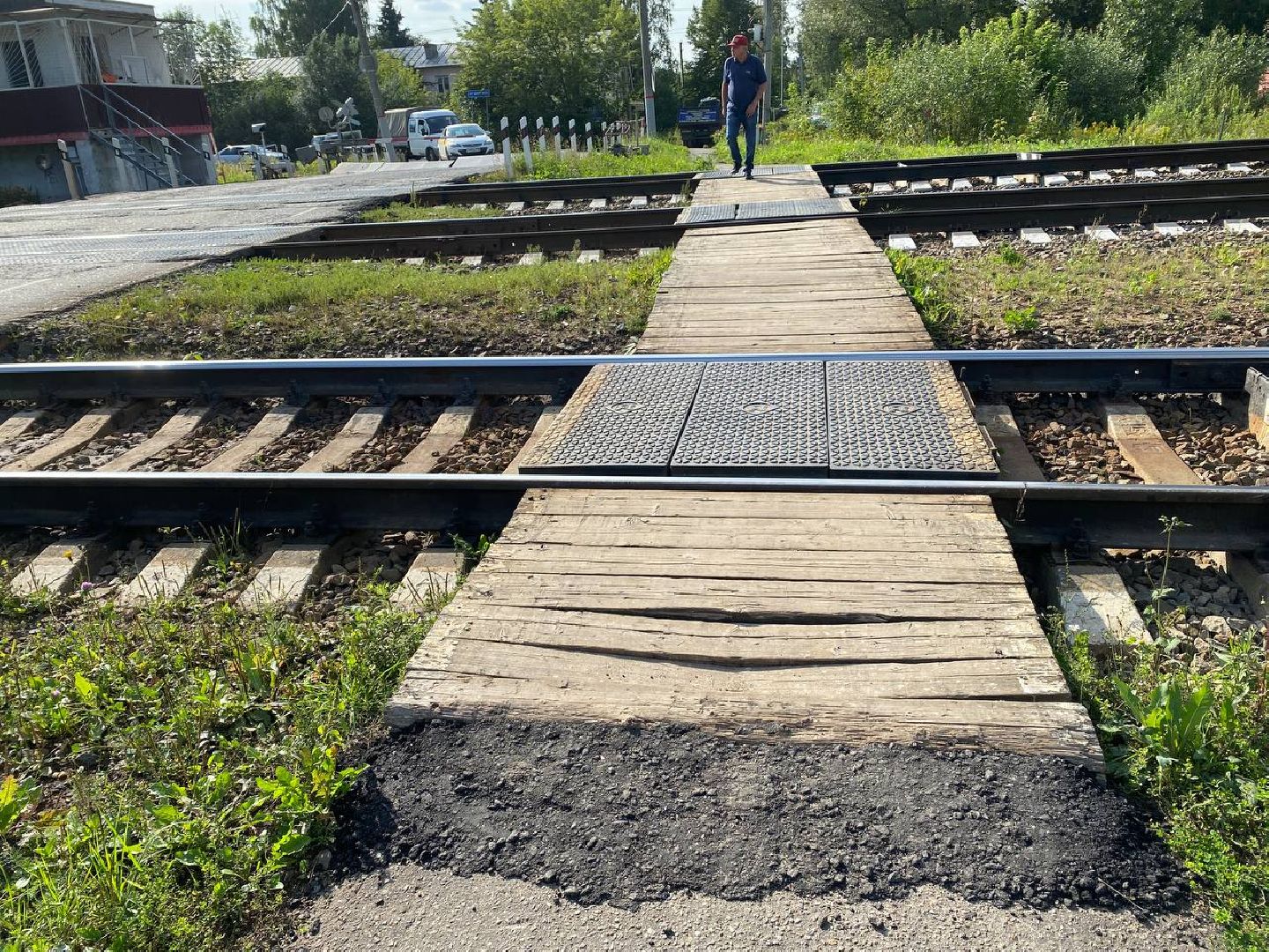 Чехов, дороги, железнодорожный переезд, ремонт дорог