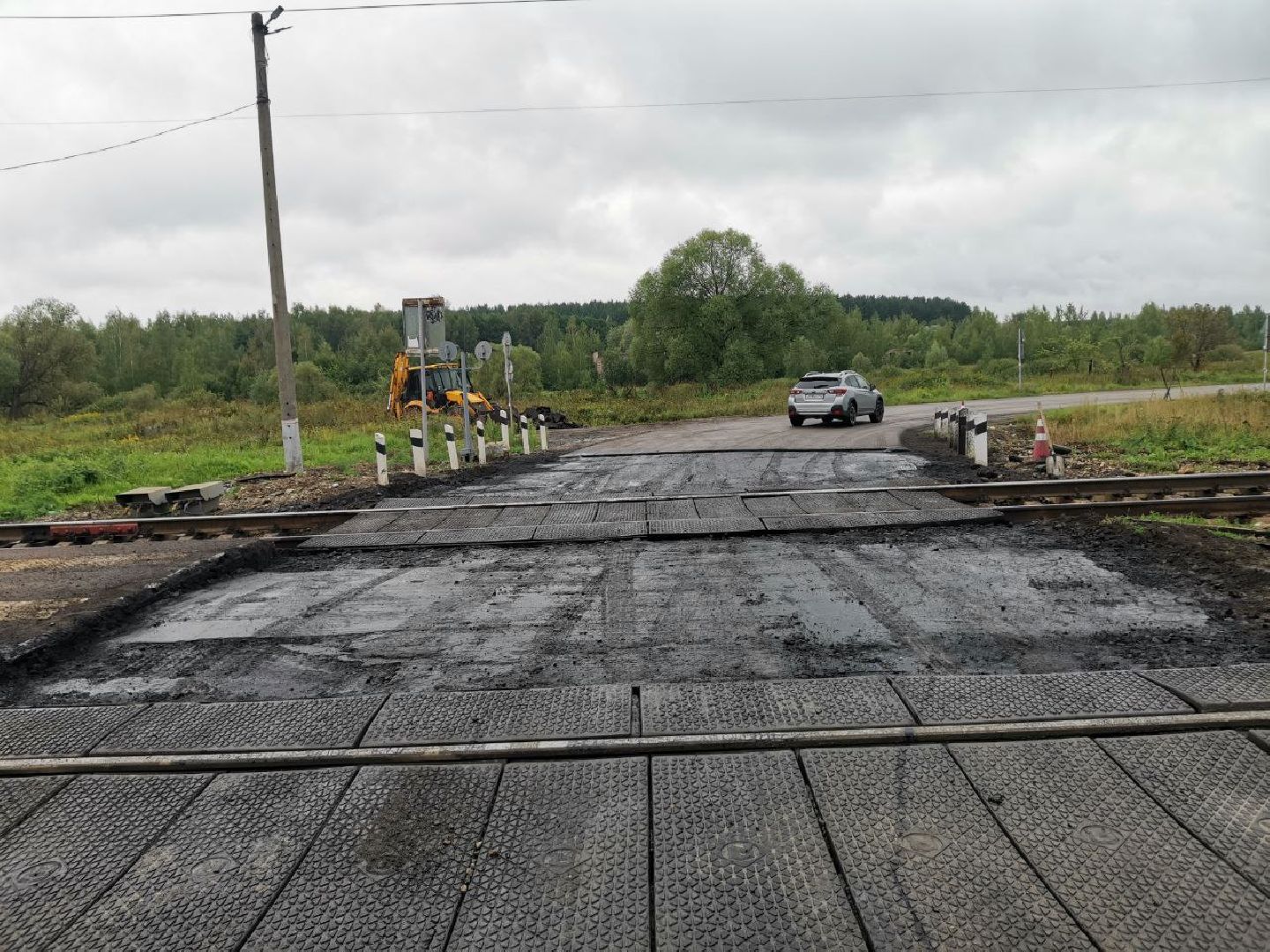 Чехов, дороги, железнодорожный переезд, ремонт дорог