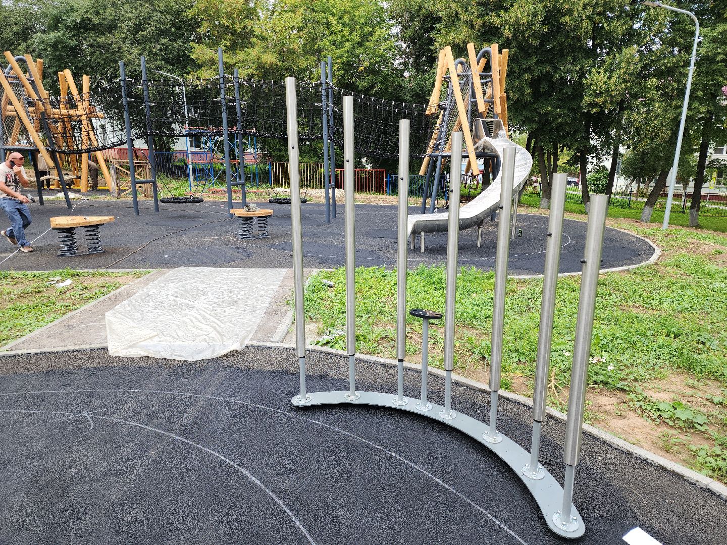 Кашира, СОШ№3, детская площадка, игровой комплекс, губернатор воробьев,