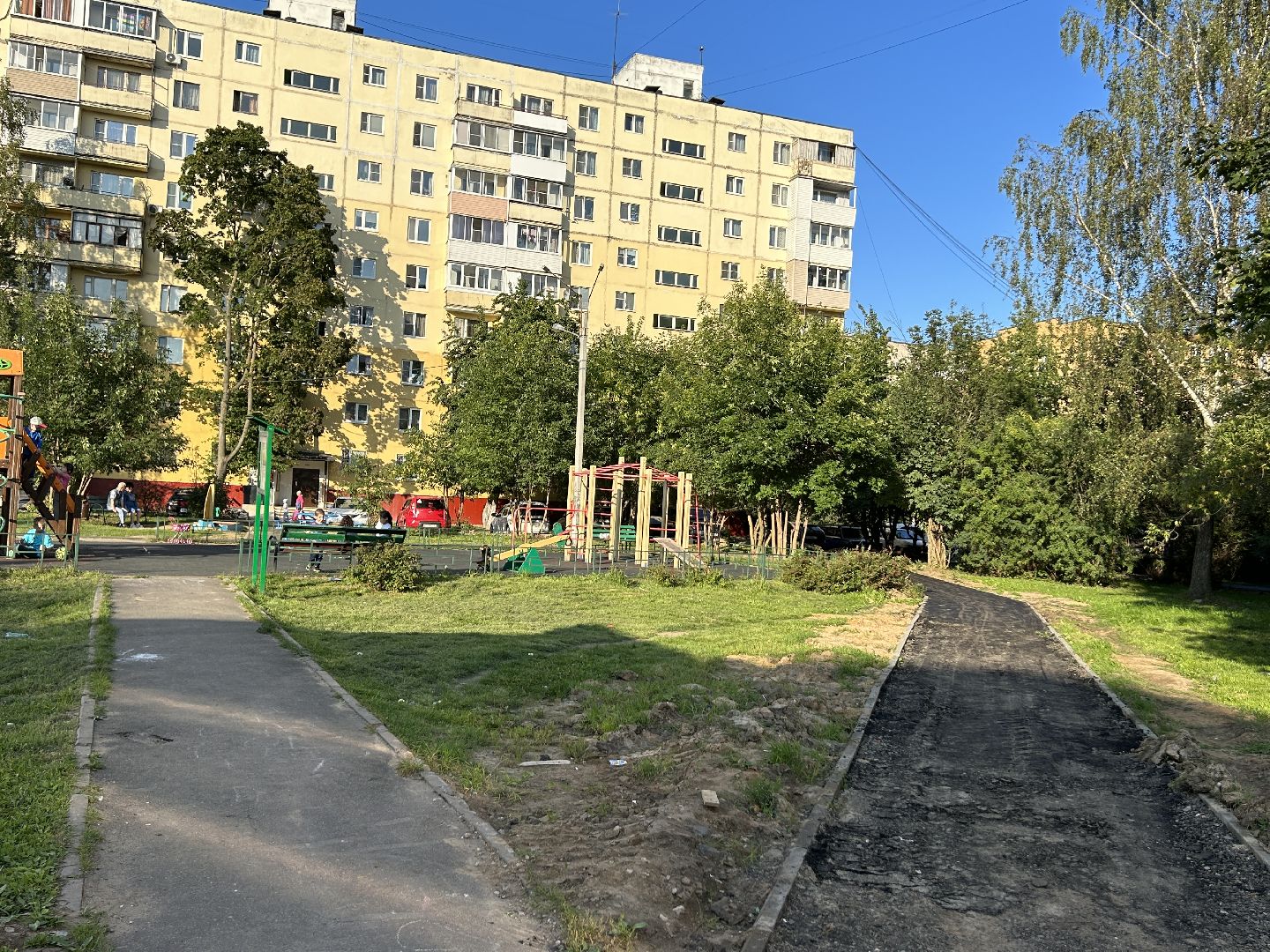 благоустройство дворов, детская игровая площадка, Фрязино