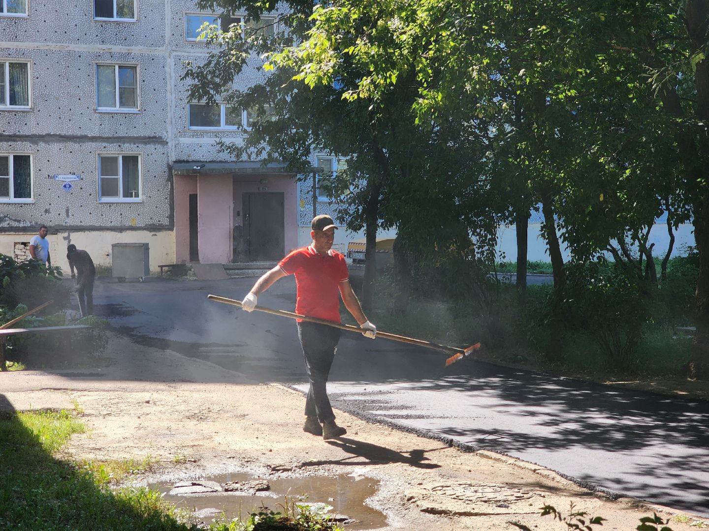 Павловский Посад, городской округ Павловский Посад, люди, ремонт, двор, город
