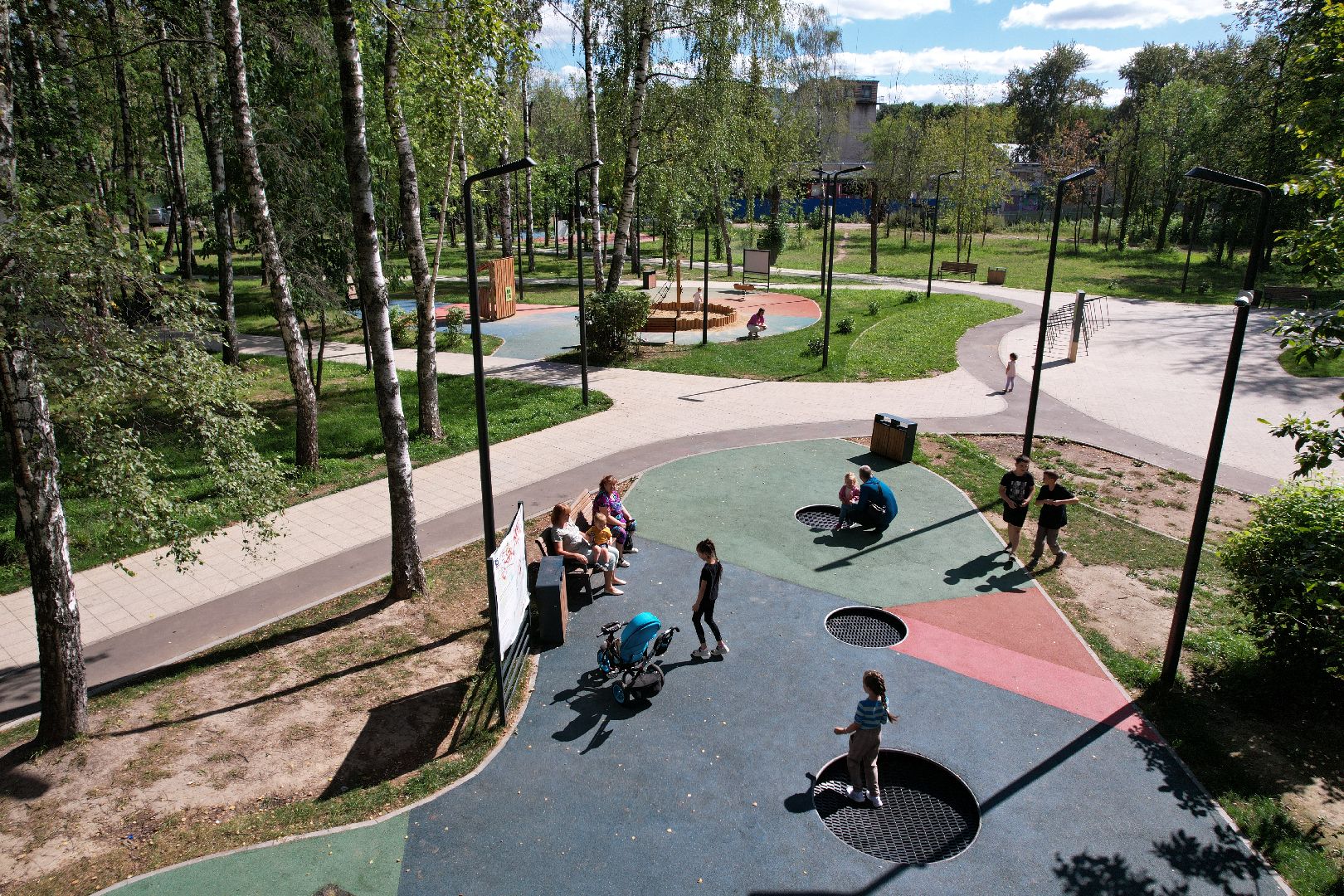 сквер, короле,академик, видео с коптера,