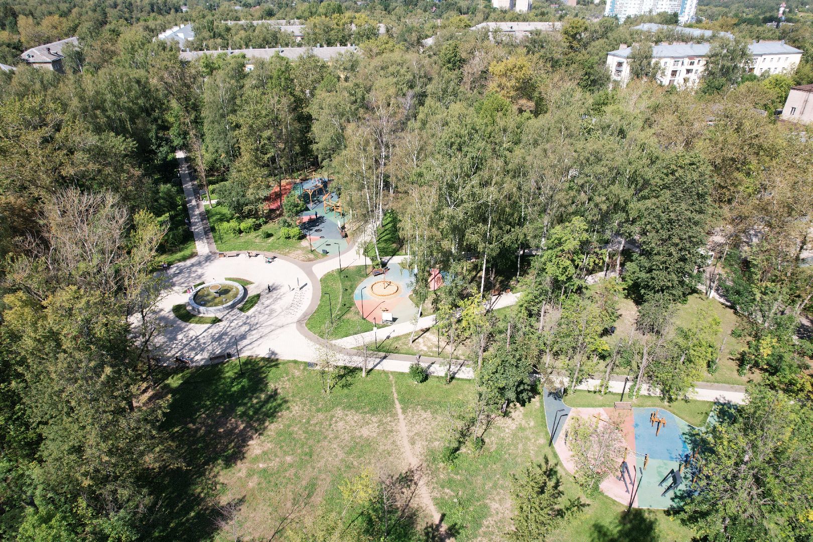 сквер, короле,академик, видео с коптера,