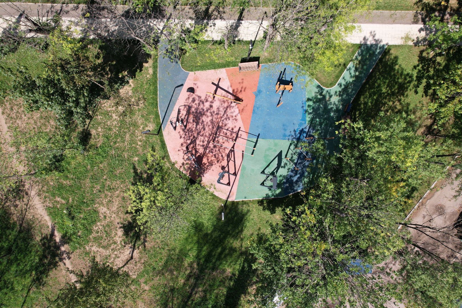 сквер, короле,академик, видео с коптера,