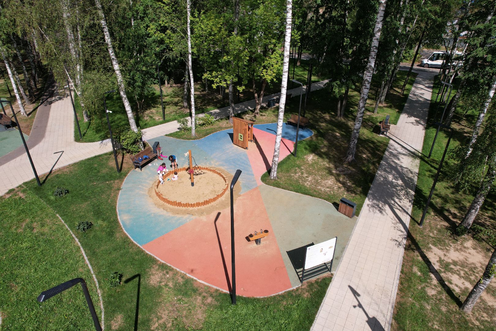 сквер, короле,академик, видео с коптера,