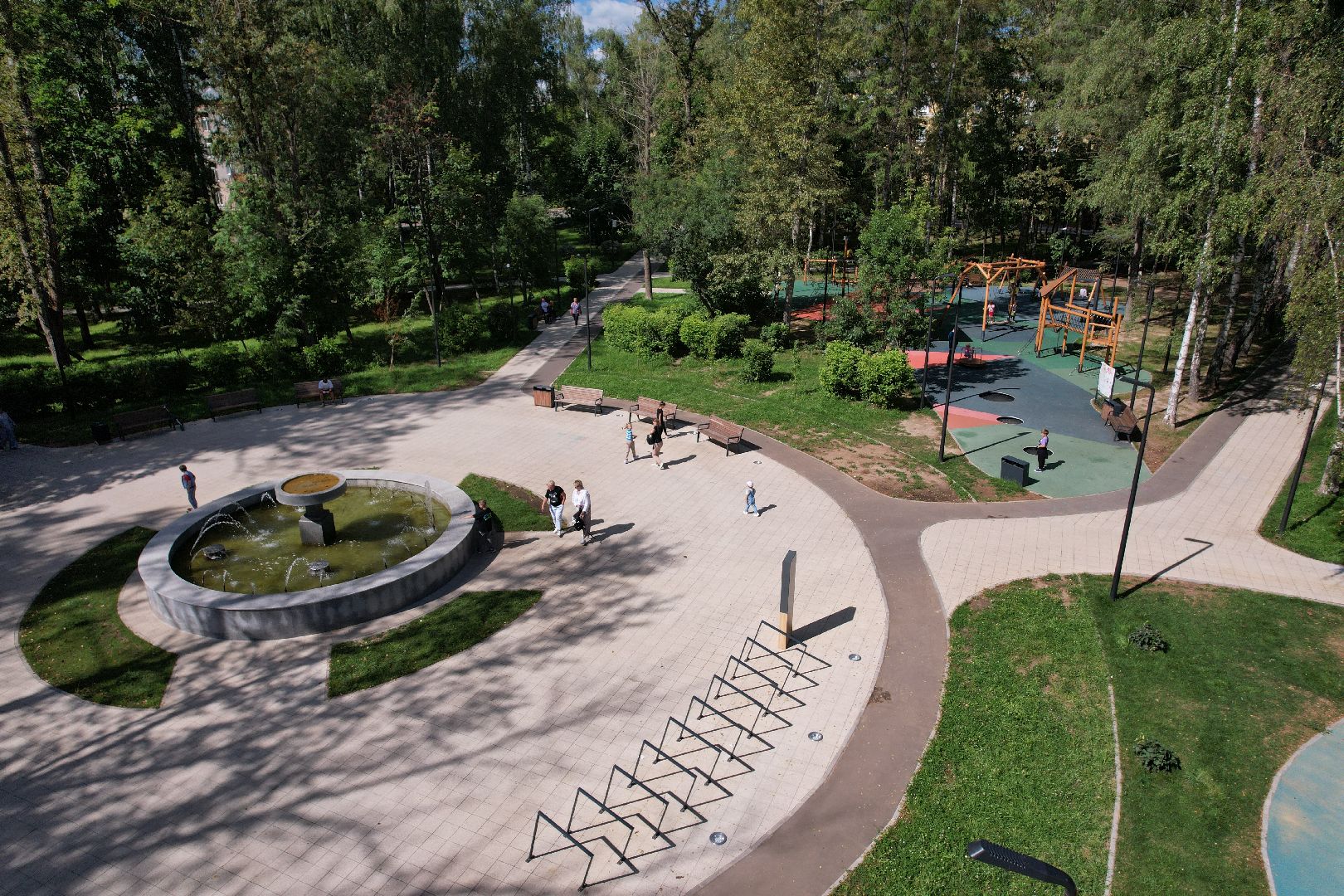 сквер, короле,академик, видео с коптера,