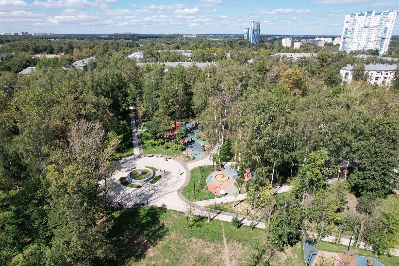 сквер, короле,академик, видео с коптера,