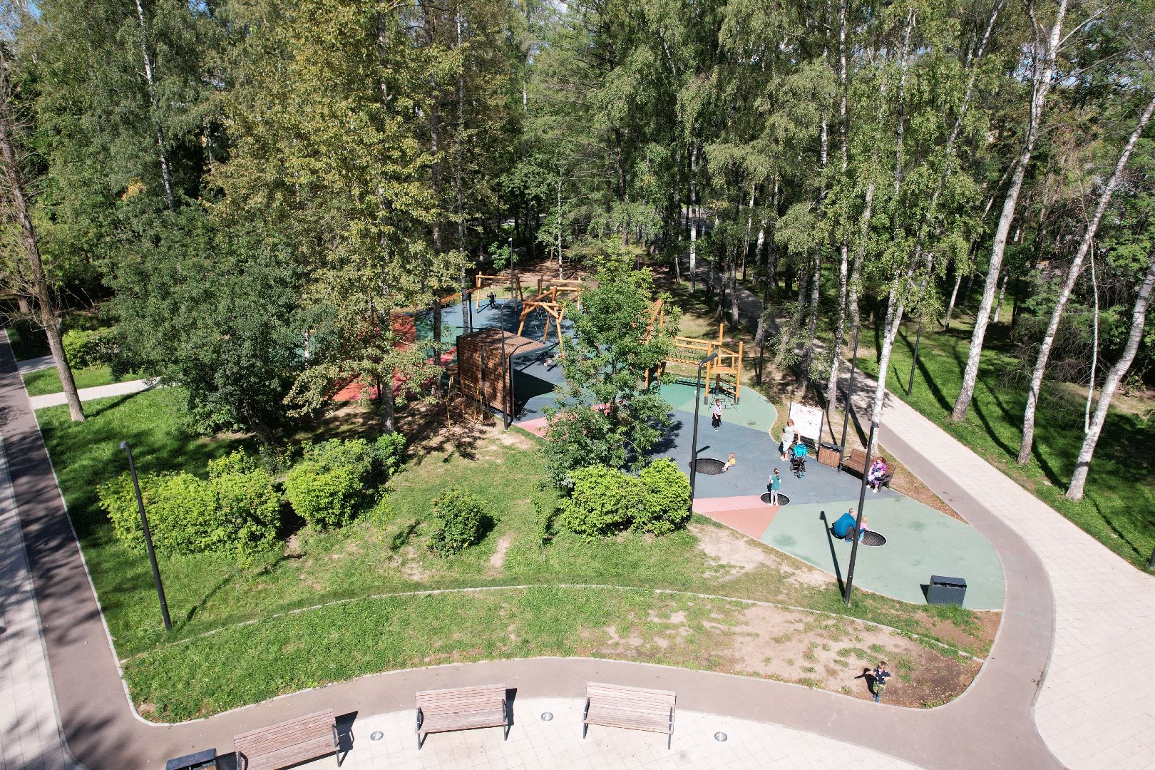 сквер, короле,академик, видео с коптера,