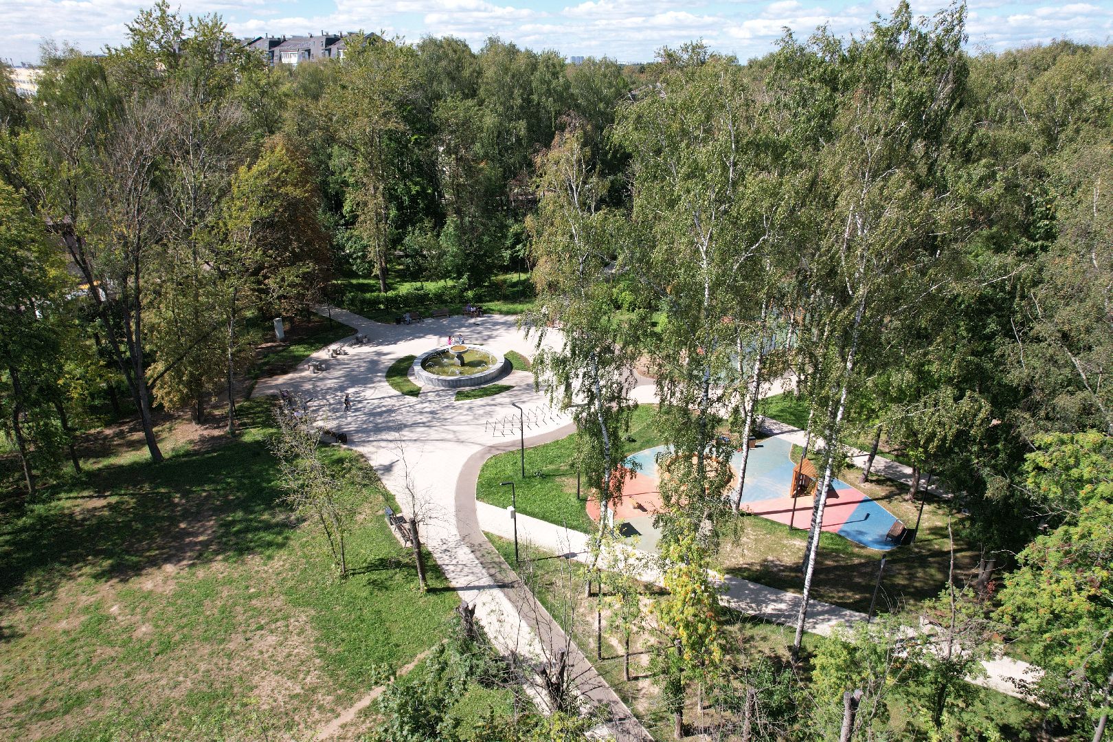 сквер, короле,академик, видео с коптера,