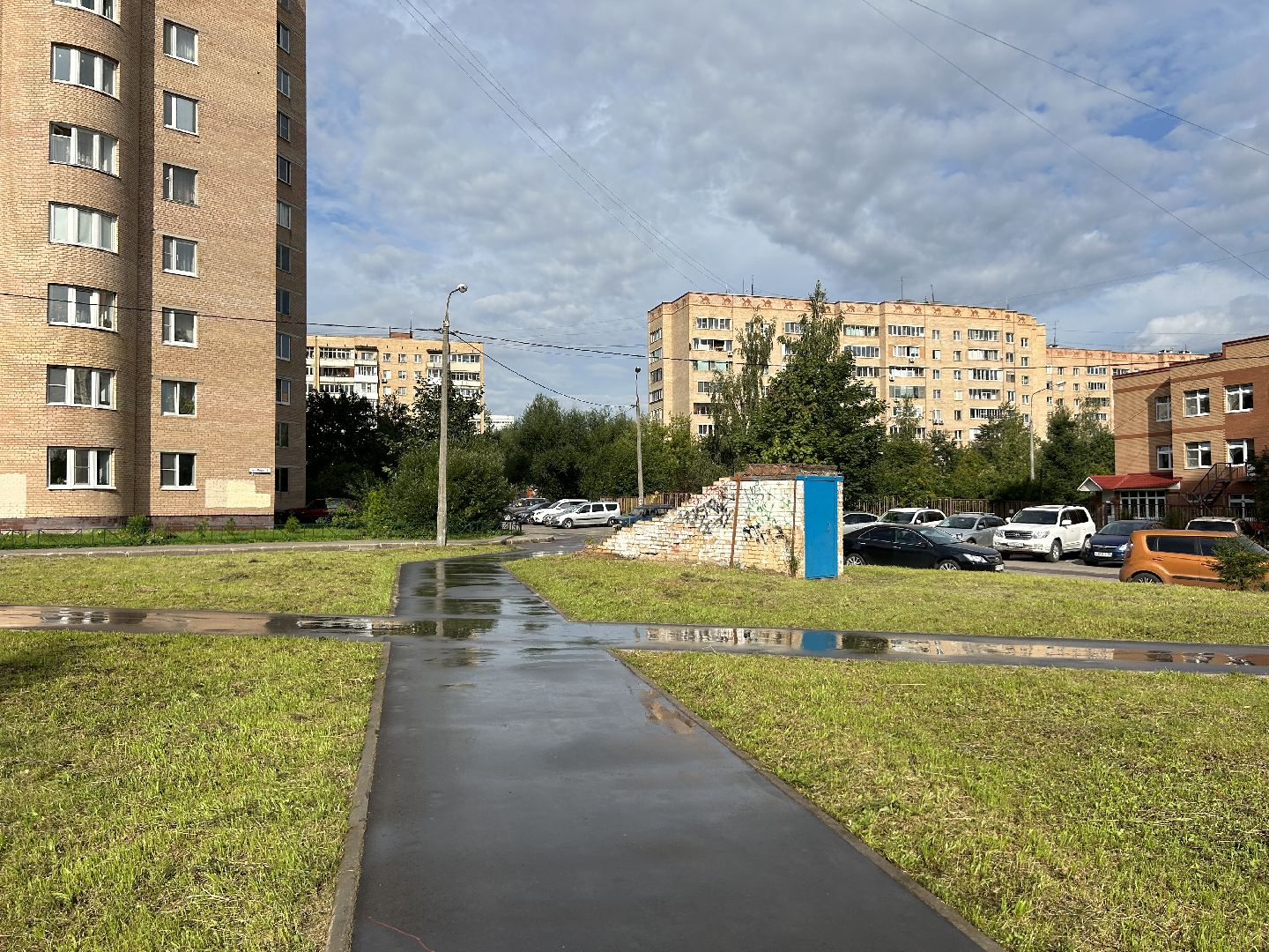 дороги, полив, Фрязино