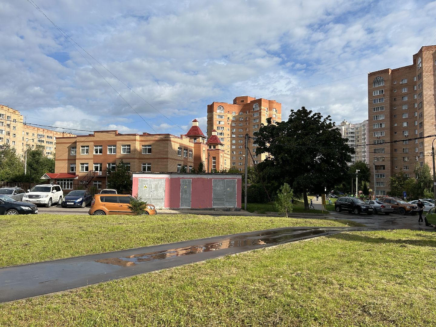 дороги, полив, Фрязино