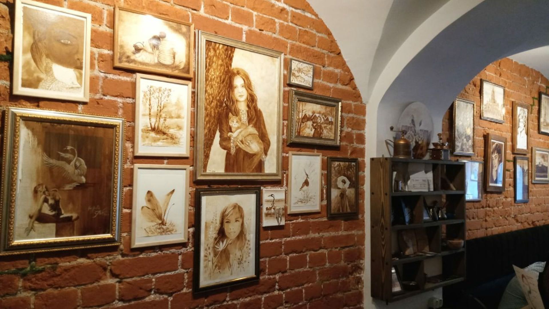 Нахабино, кофе, художник, картина, Шойгу