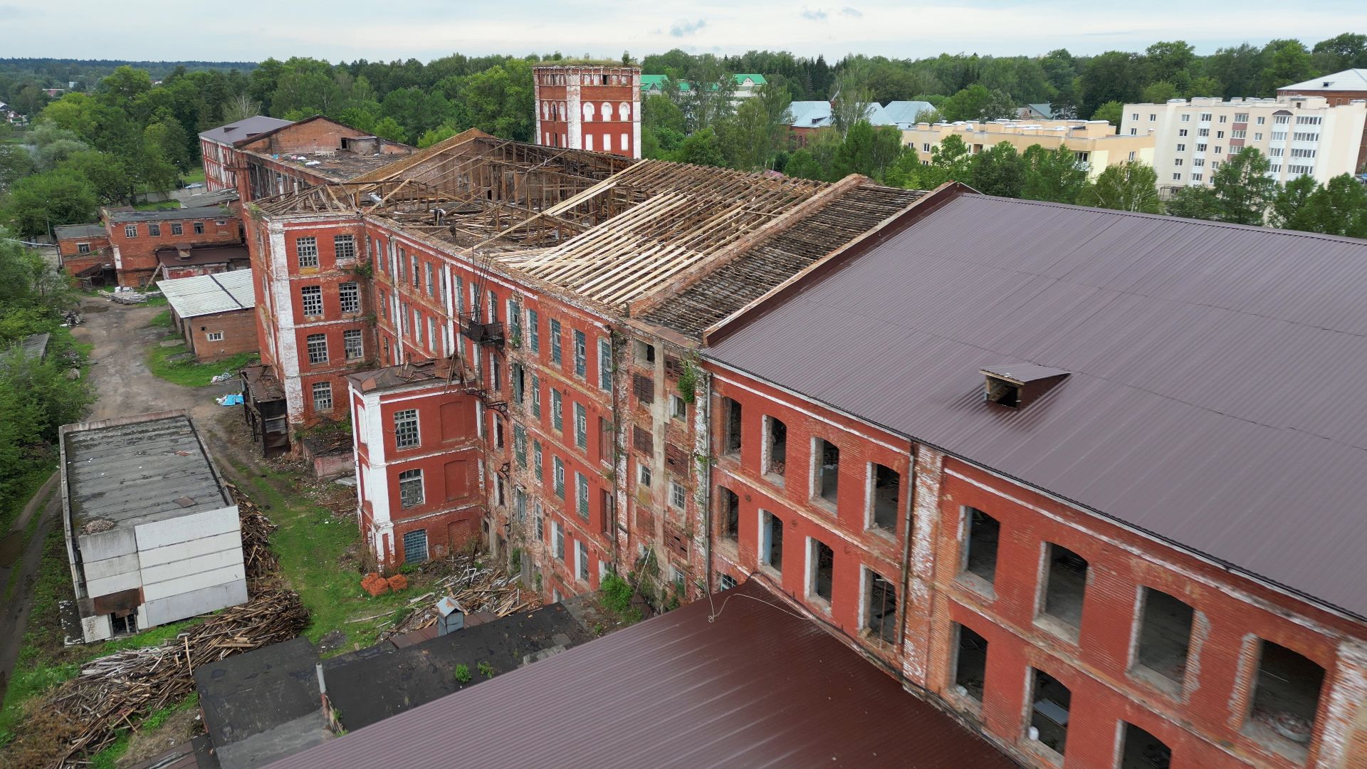 фабрика, клин, мануфактура,туризм, видео с коптера,