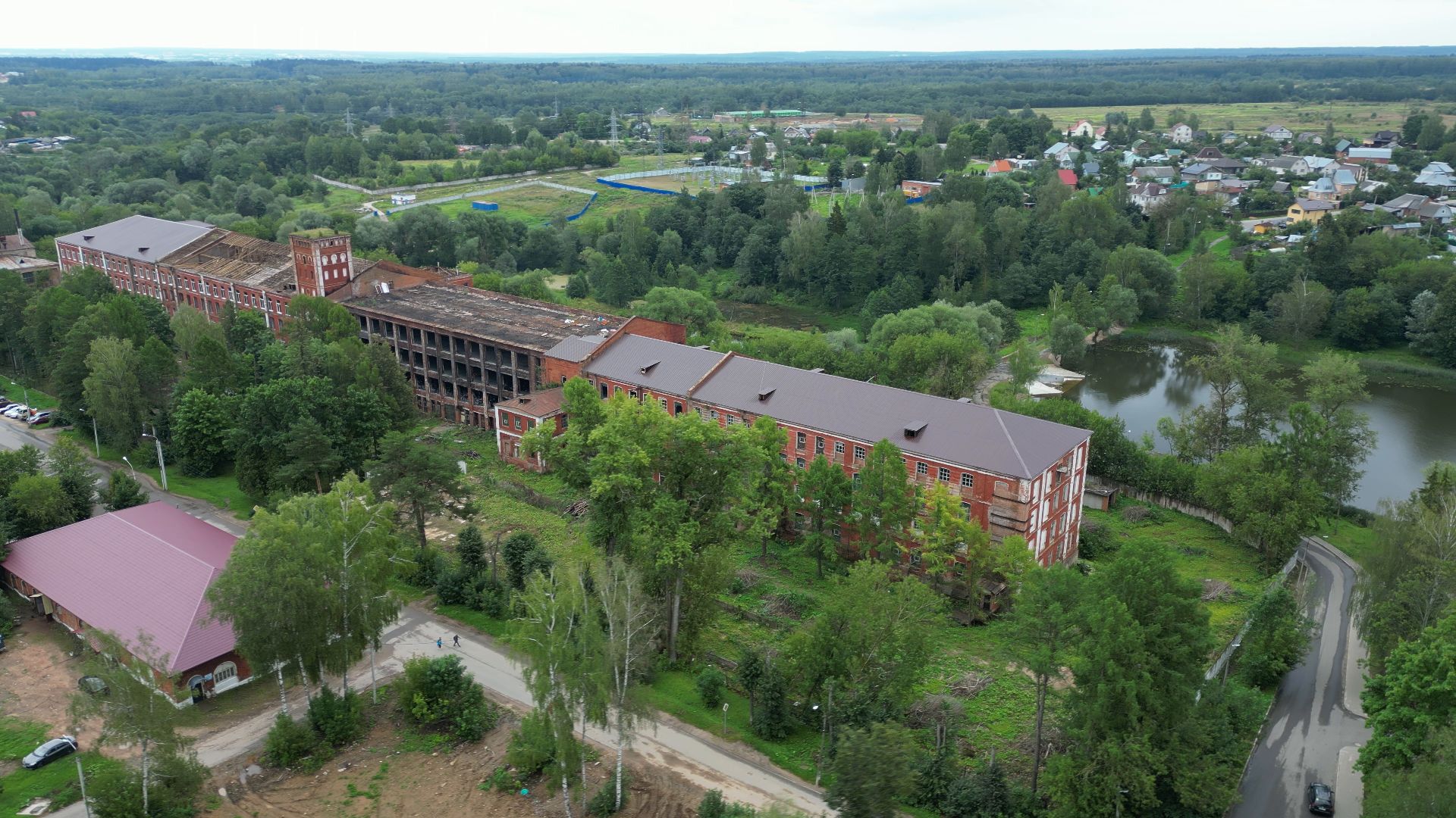 фабрика, клин, мануфактура,туризм, видео с коптера,