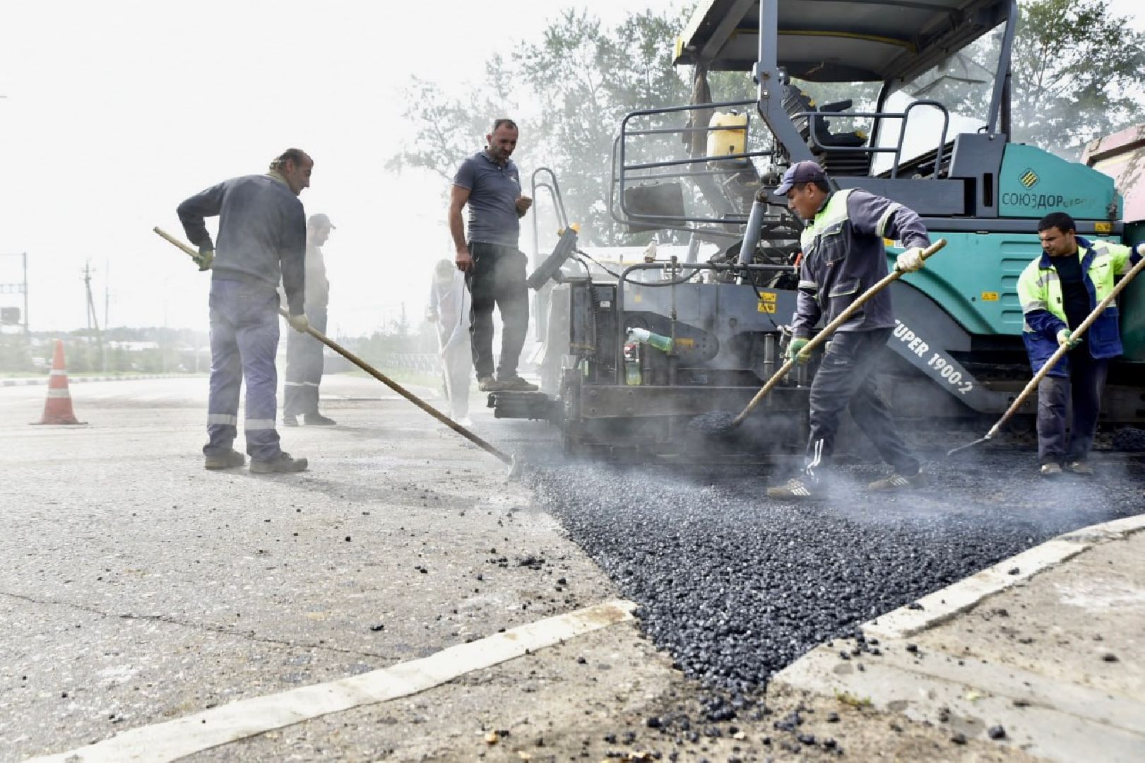 Солнечногорск, дороги, ремонт, рабочие, Лопотово