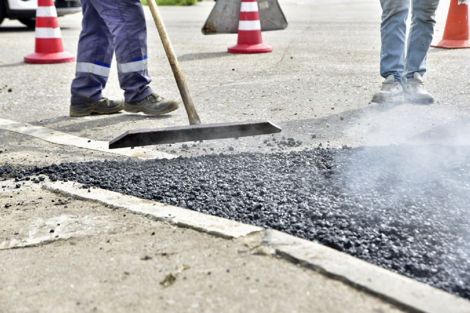Солнечногорск, дороги, ремонт, рабочие, Лопотово