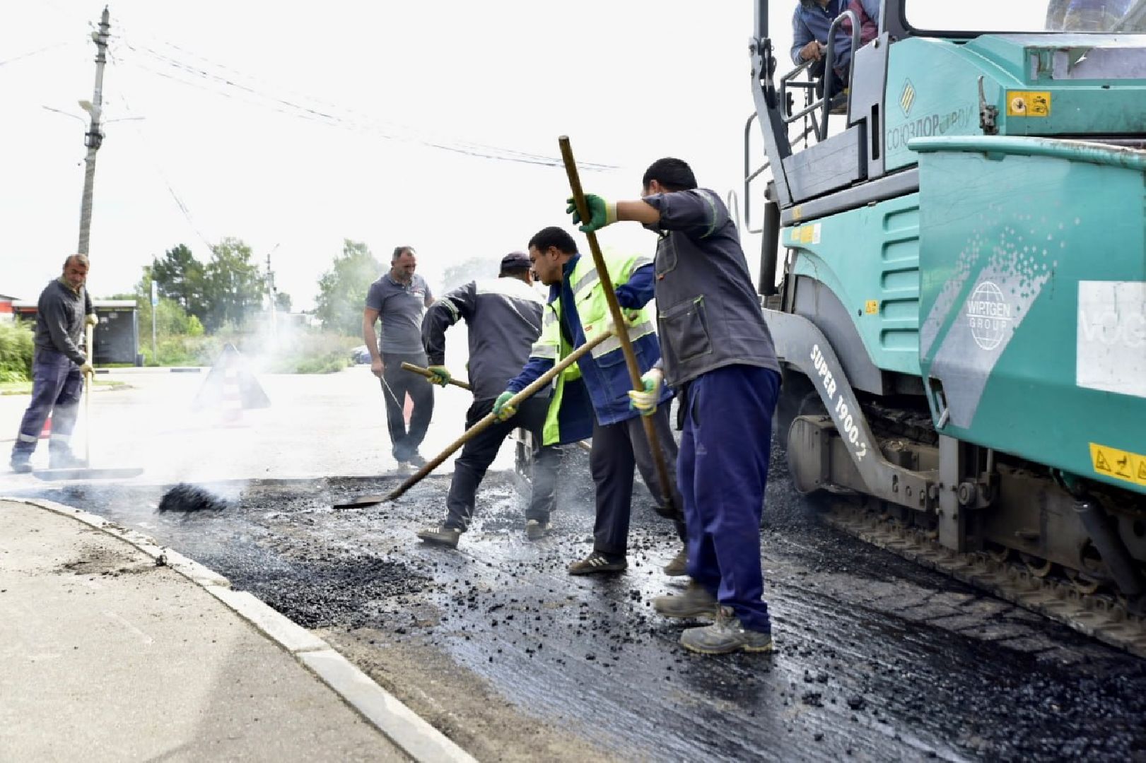Солнечногорск, дороги, ремонт, рабочие, Лопотово