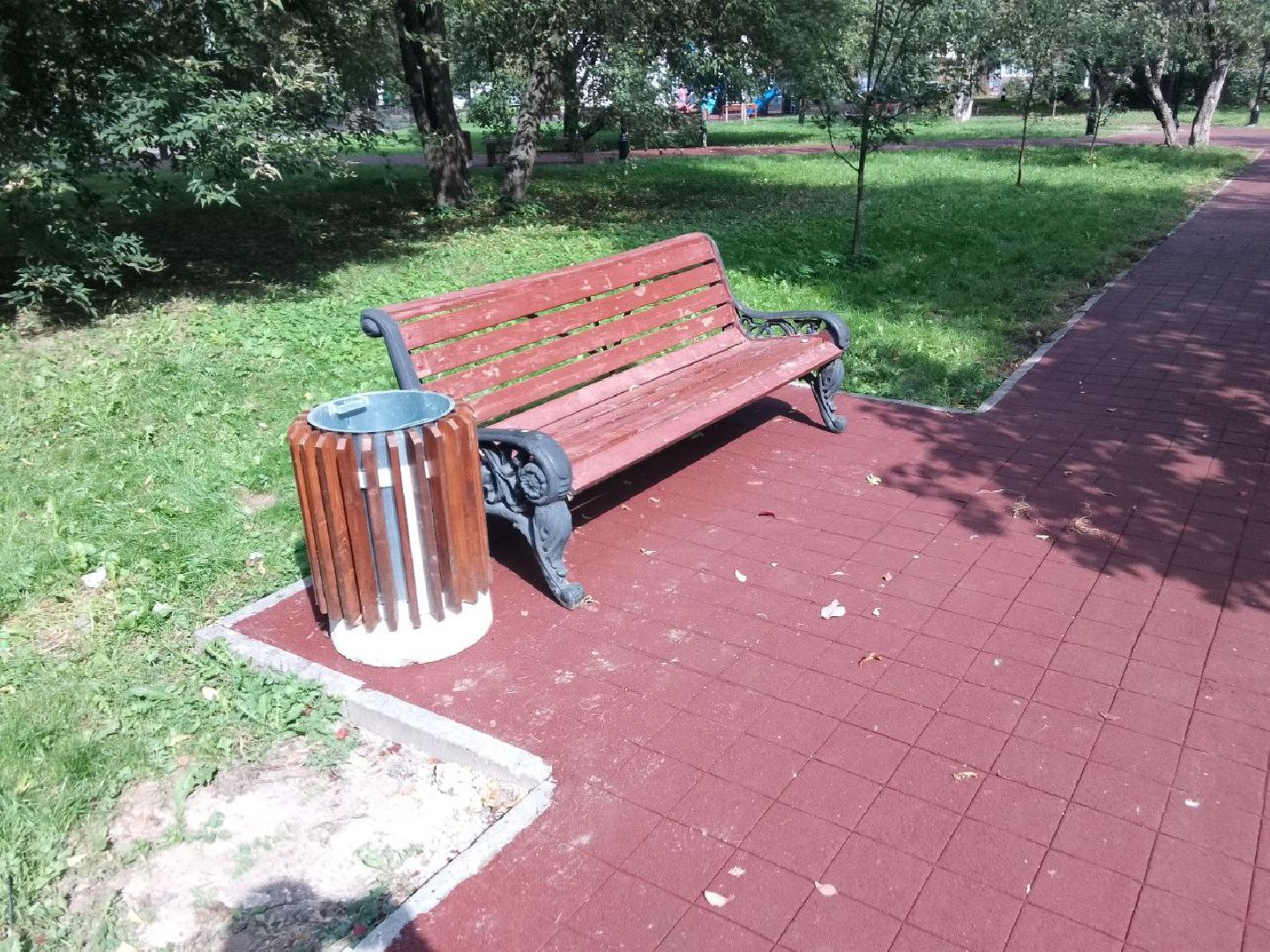 Долгопрудный, Яблоневый сад, благоустойство, асфальт, брусчатка