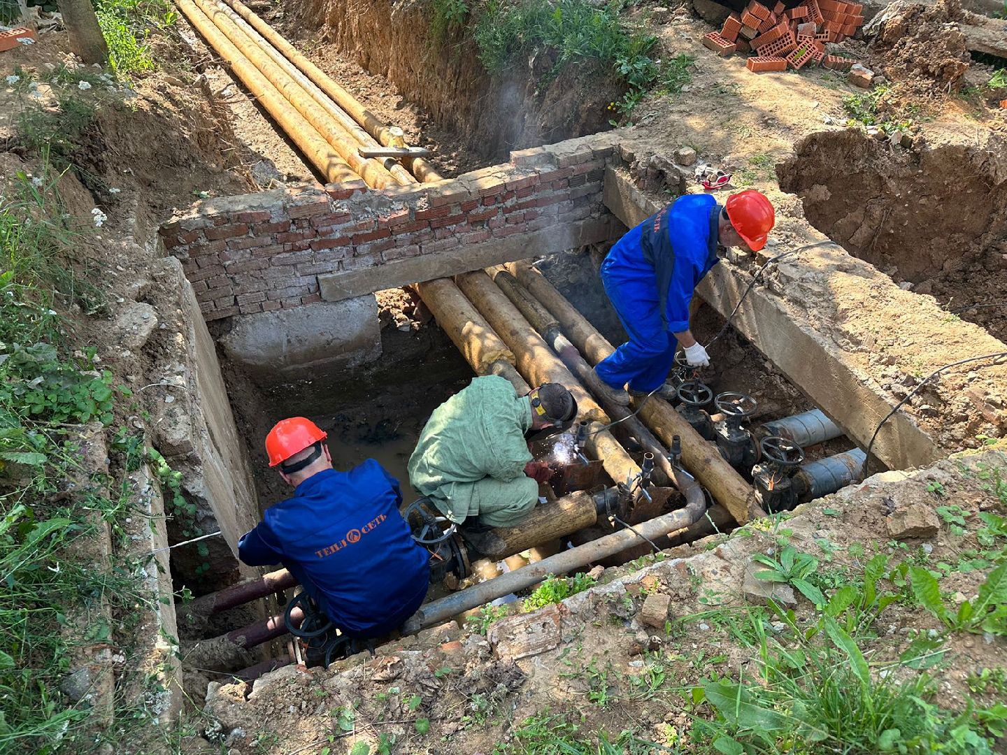 Ремонт теплотрассы, капитальная замена труб, теплосеть Наро-Фоминска
