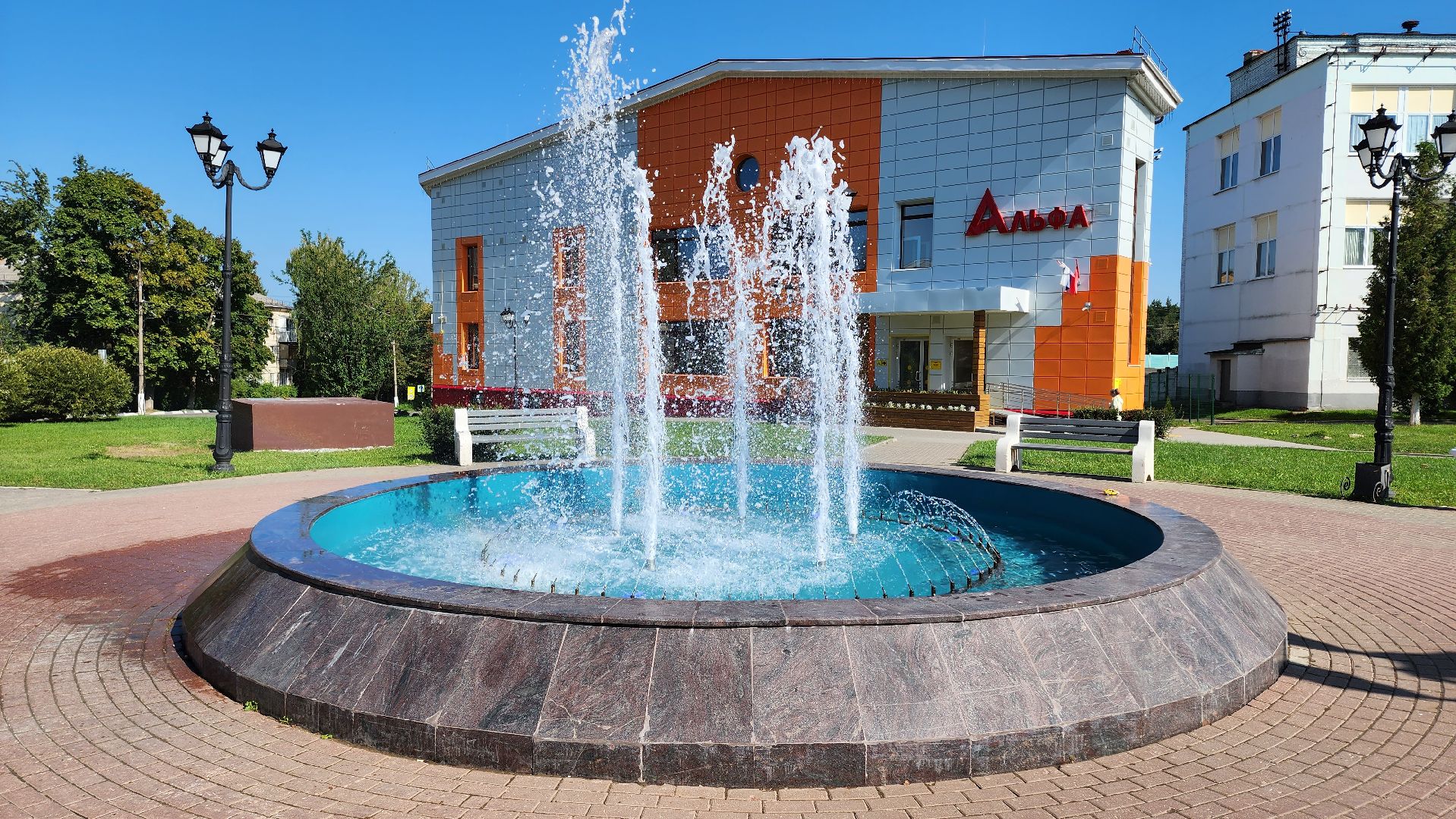 Кашира, фонтан, сквер, благоустройство