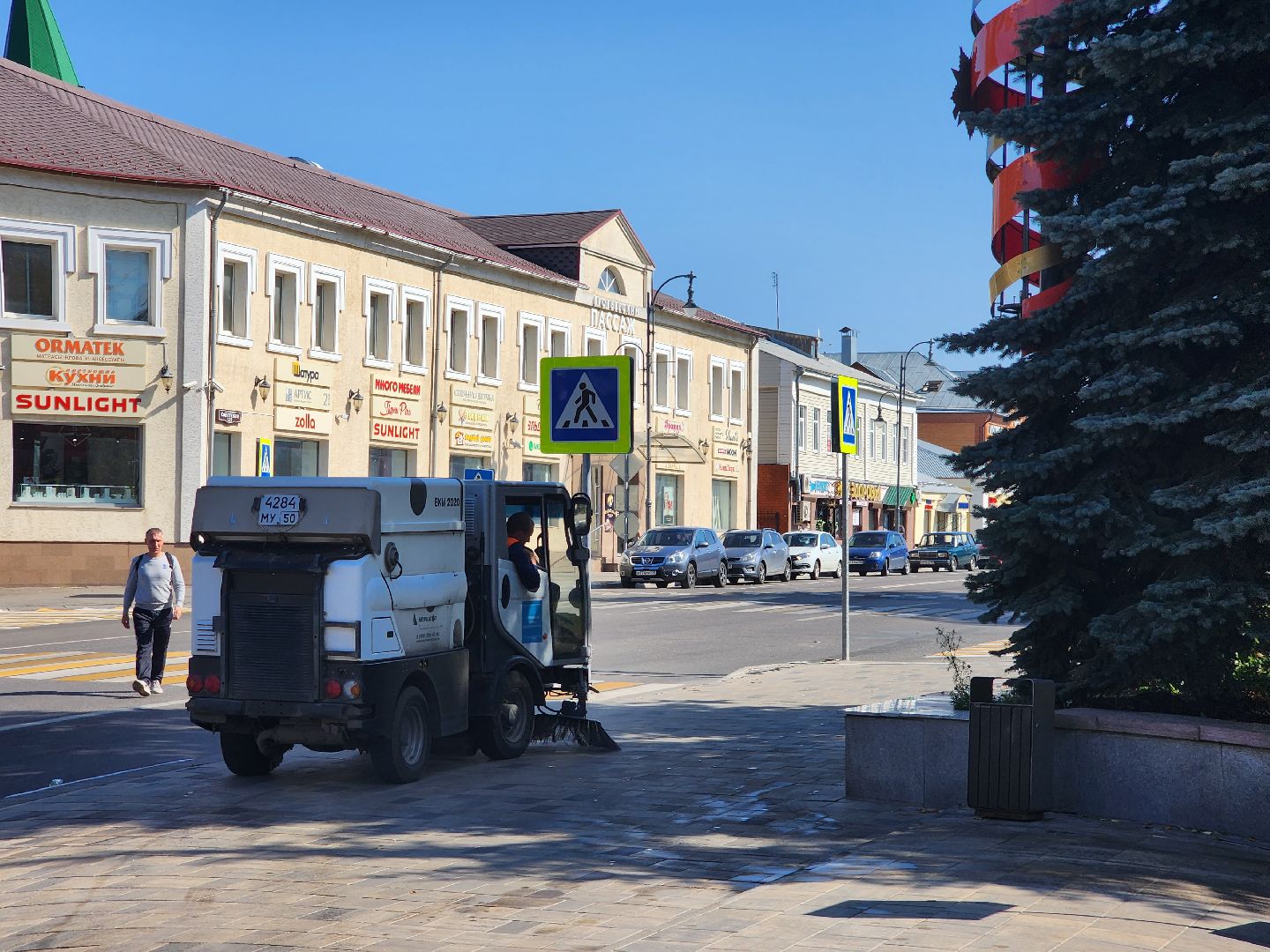 Егорьевск, проспект Ленина, уборка улиц,