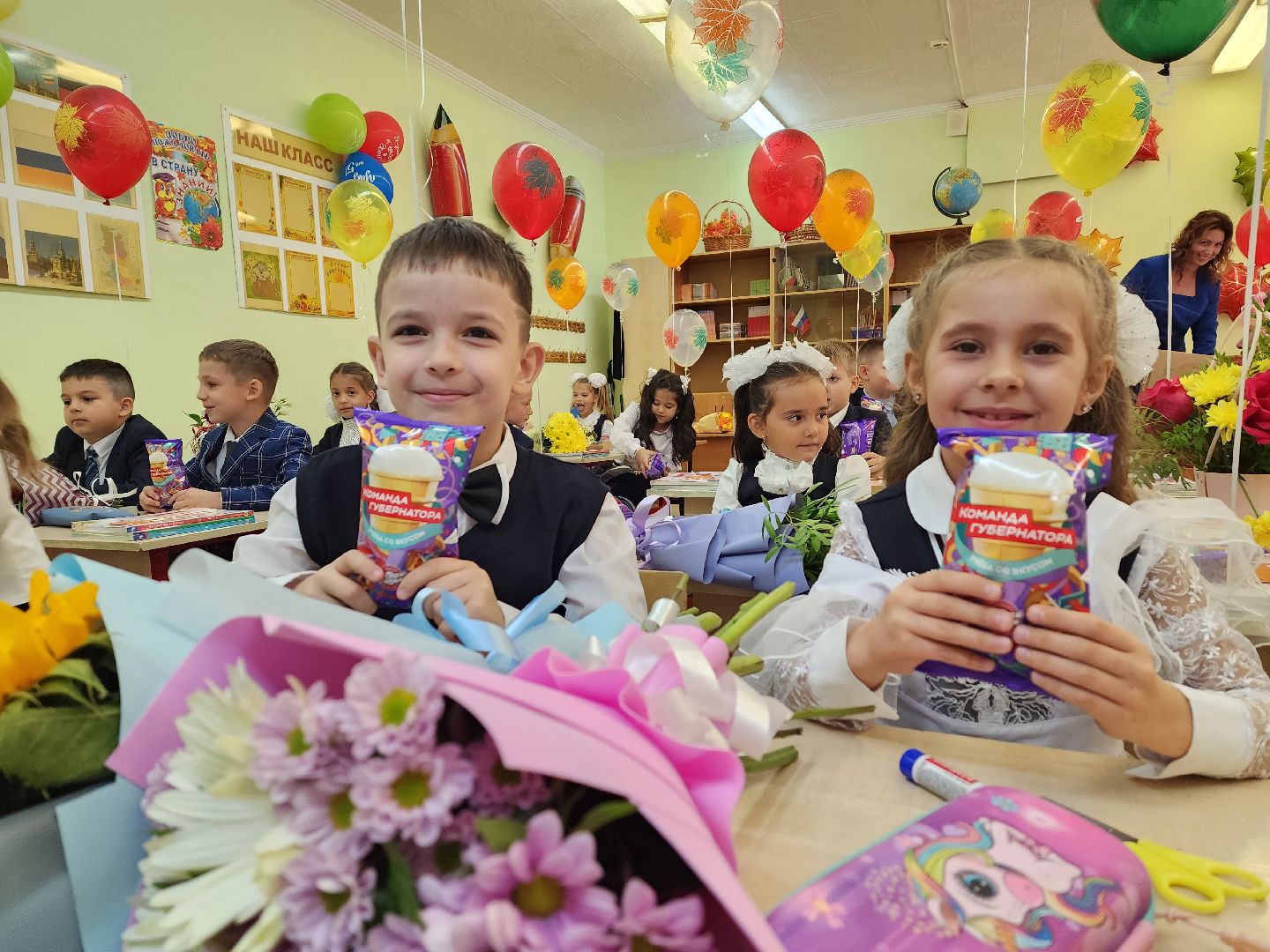 мороженое, школа, дети, губернатор,