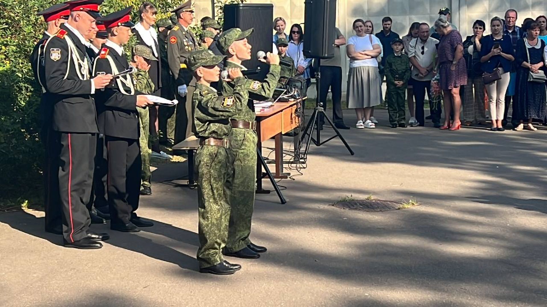 Солнечногорск, кадеты, праздник, линейка, молебен