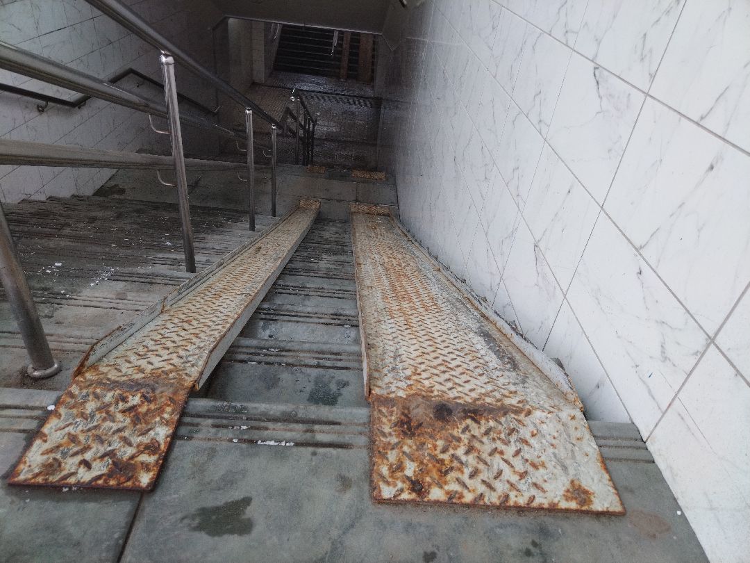 Благоустройство, подземный переход, пандус, подъёмник, платформа