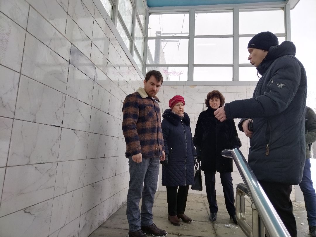 Благоустройство, подземный переход, пандус, подъёмник, платформа