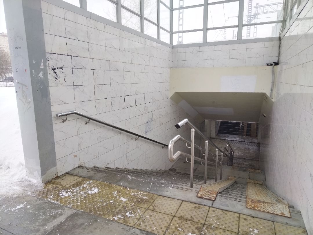 Благоустройство, подземный переход, пандус, подъёмник, платформа