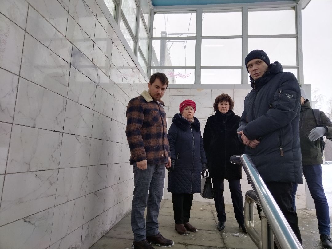 Благоустройство, подземный переход, пандус, подъёмник, платформа