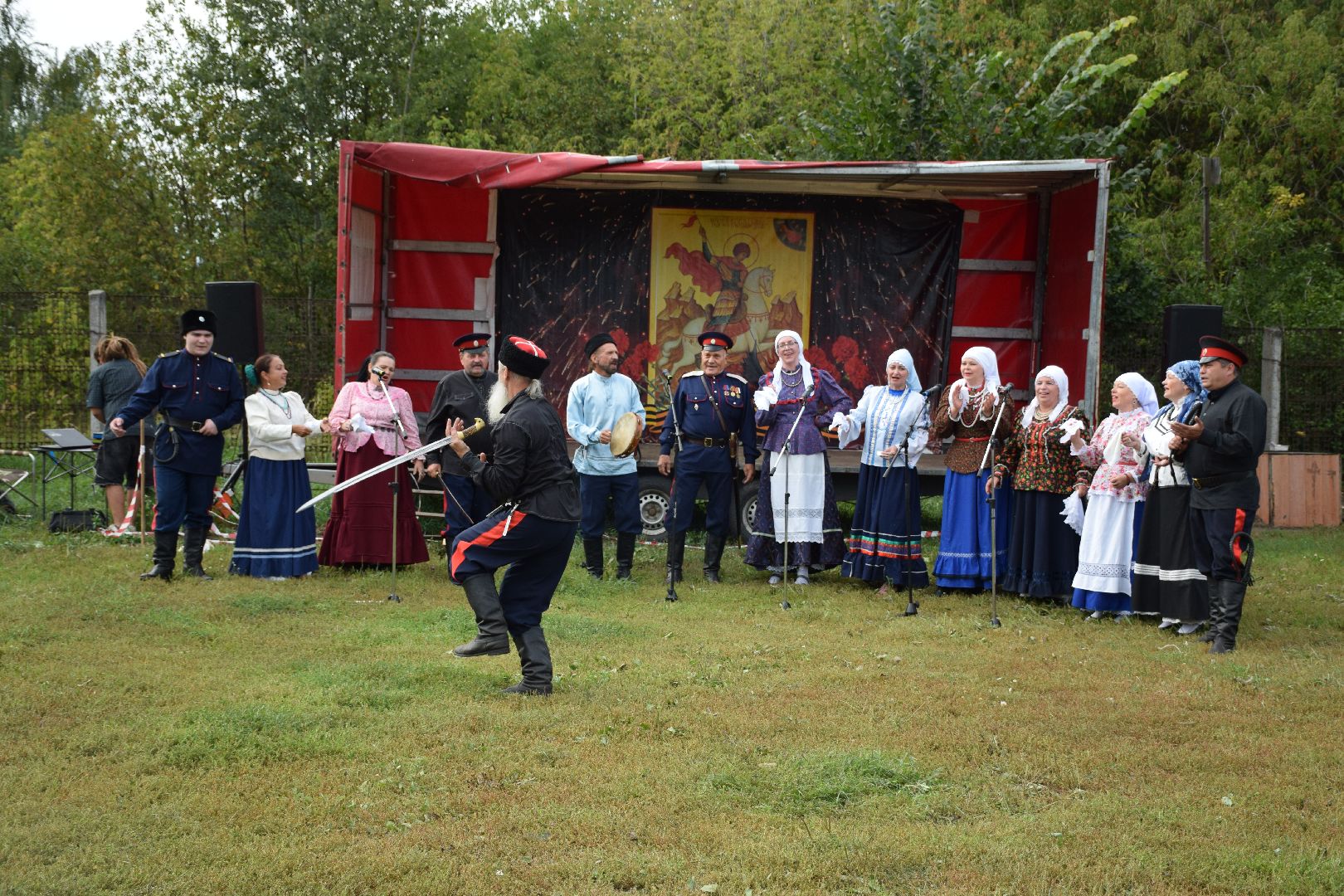 Павловский Посад, городской округ Павловский Посад, люди, праздник, казаки, ансамбль