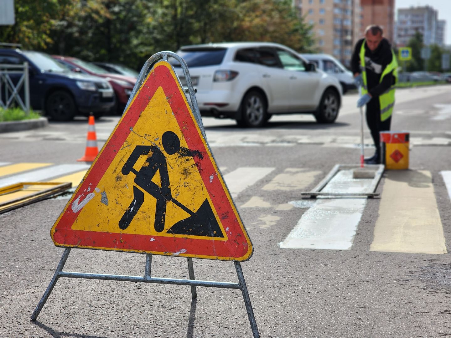 зебра, пешеходный переход, дорожная разметка, серпухов, улица юбилейная,