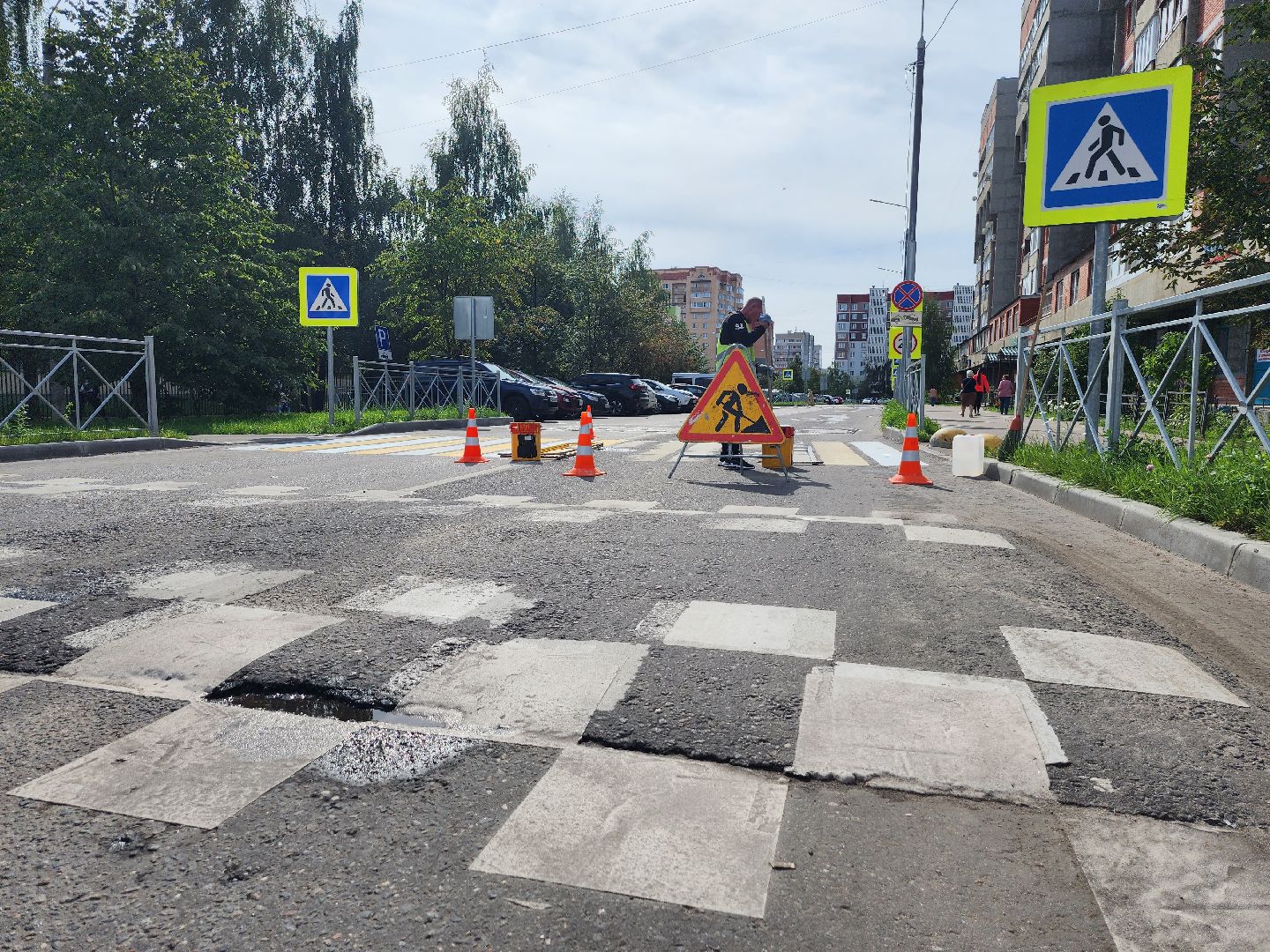 зебра, пешеходный переход, дорожная разметка, серпухов, улица юбилейная,