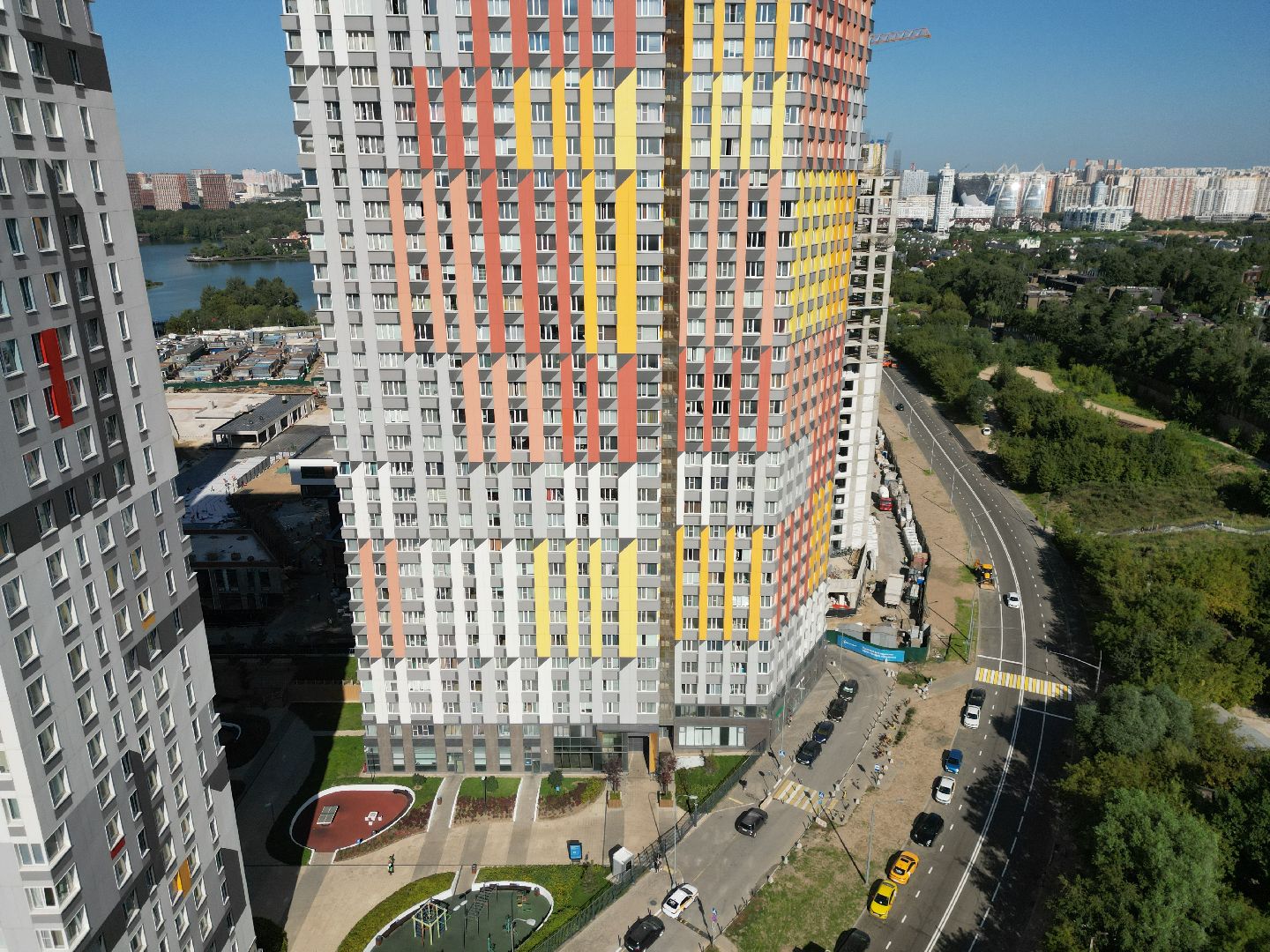 мякиннико, дорога,шоссе, видео с коптера,