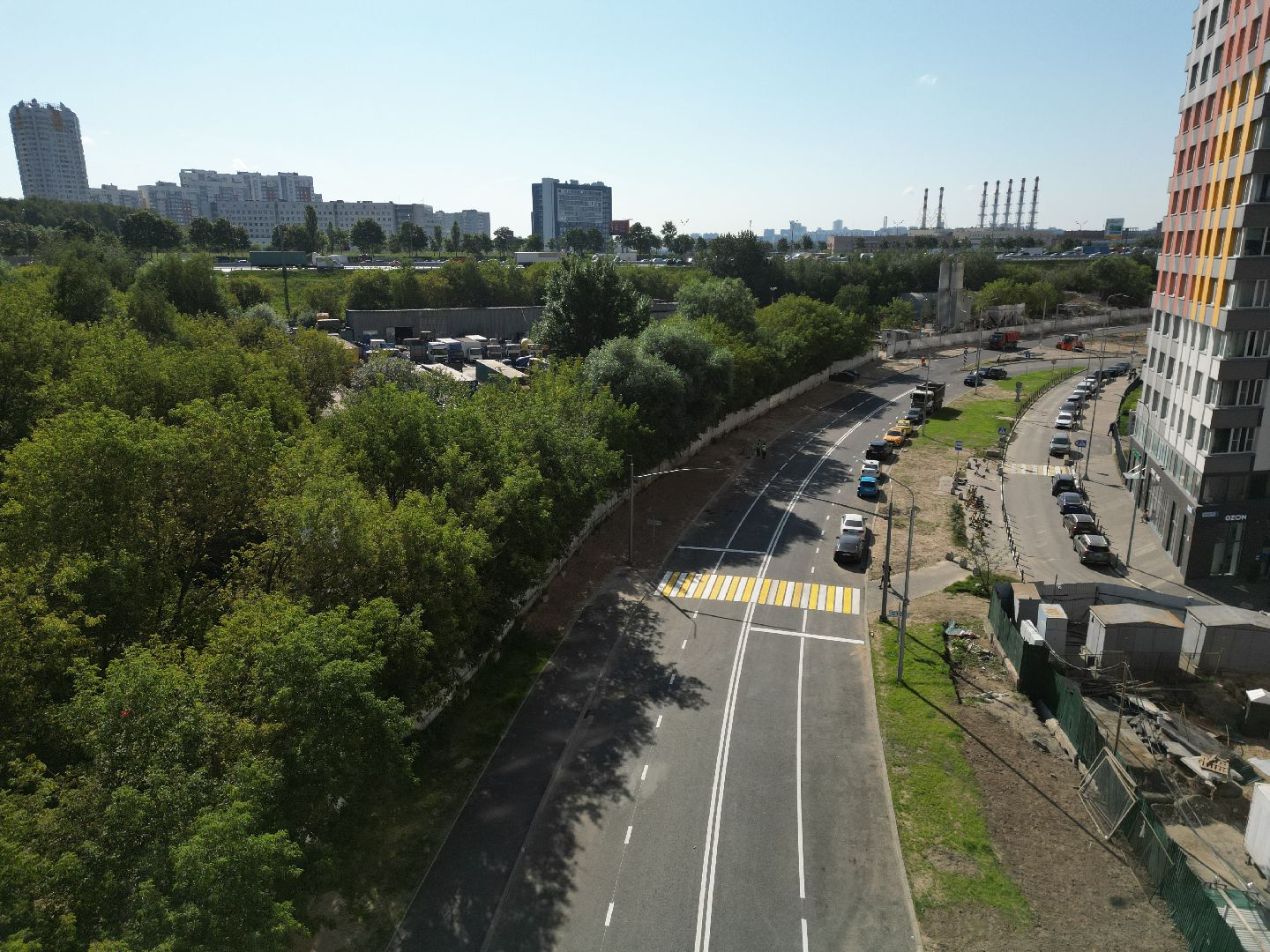 мякиннико, дорога,шоссе, видео с коптера,