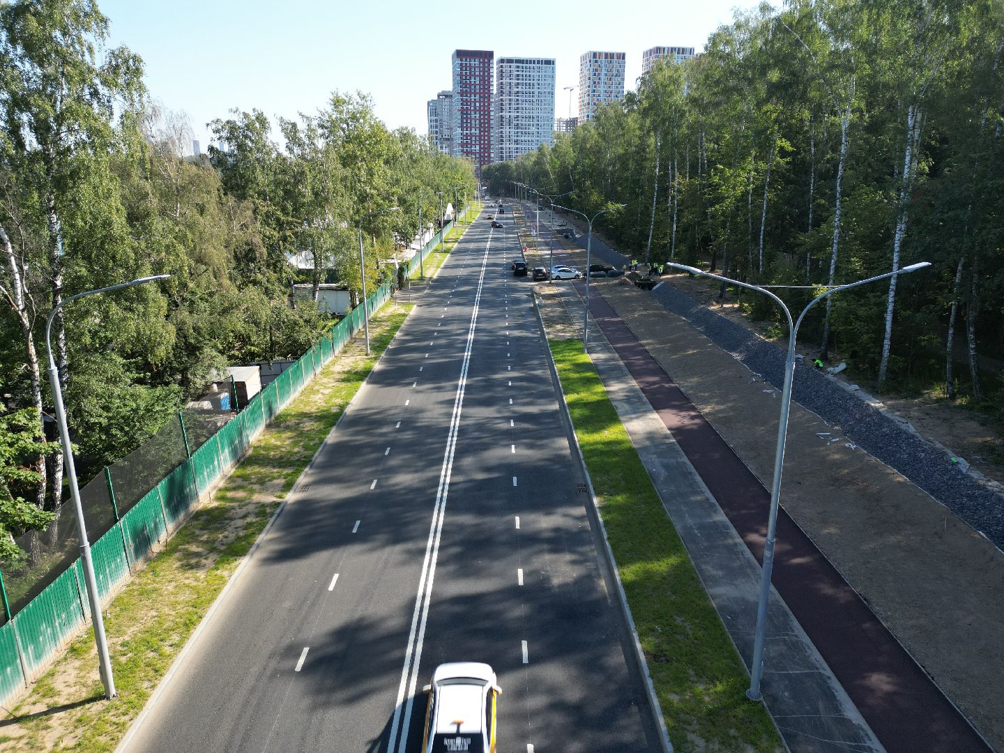 мякиннико, дорога,шоссе, видео с коптера,