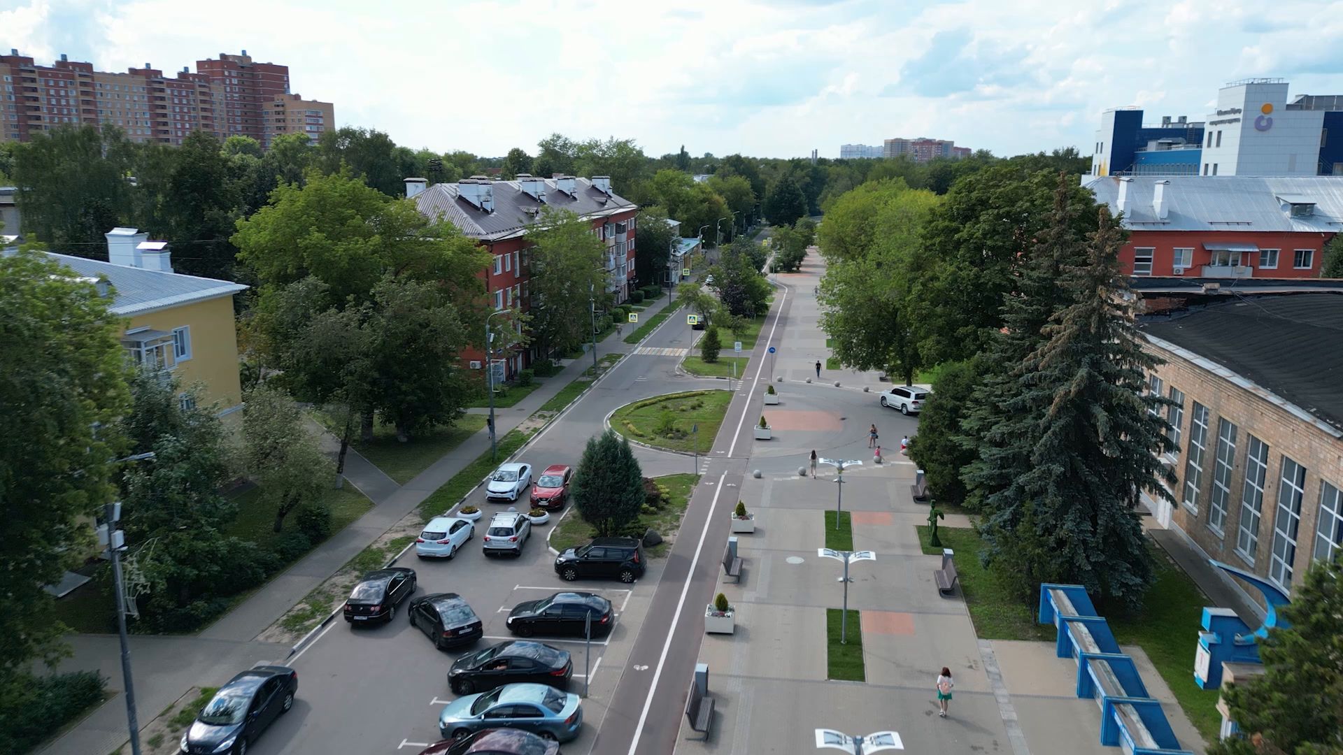 щелково, площадь,место встречи, видео с коптера,