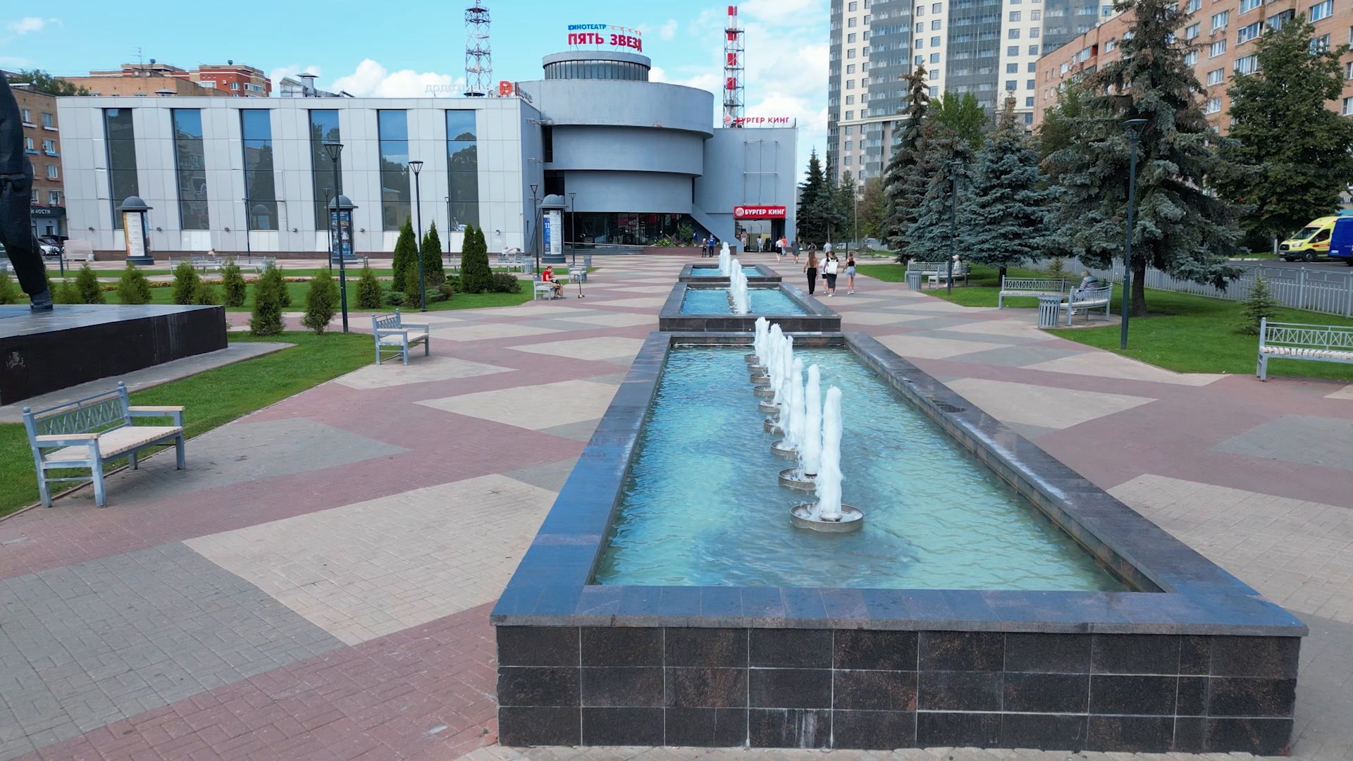 щелково, площадь,место встречи, видео с коптера,