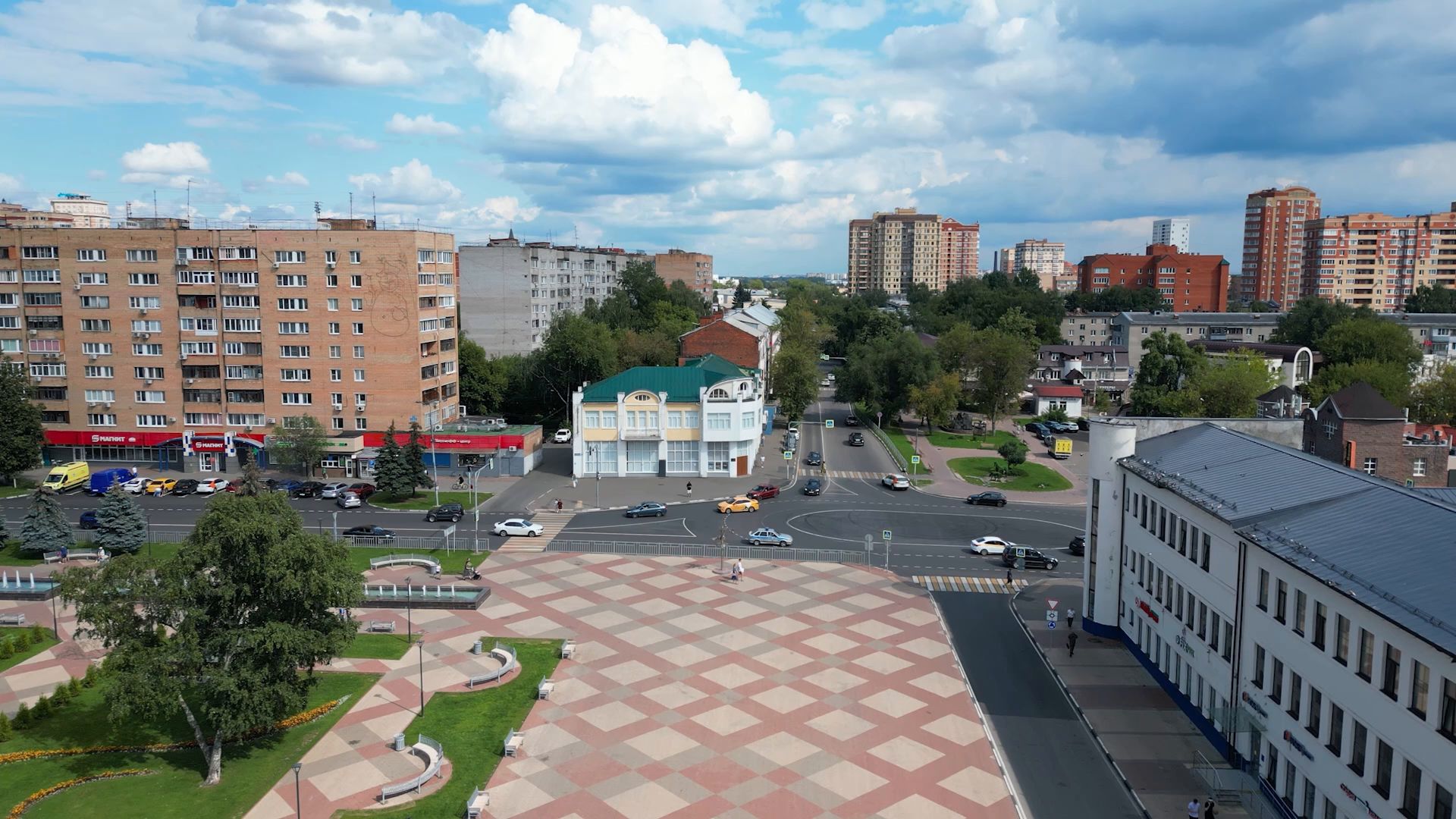 щелково, площадь,место встречи, видео с коптера,