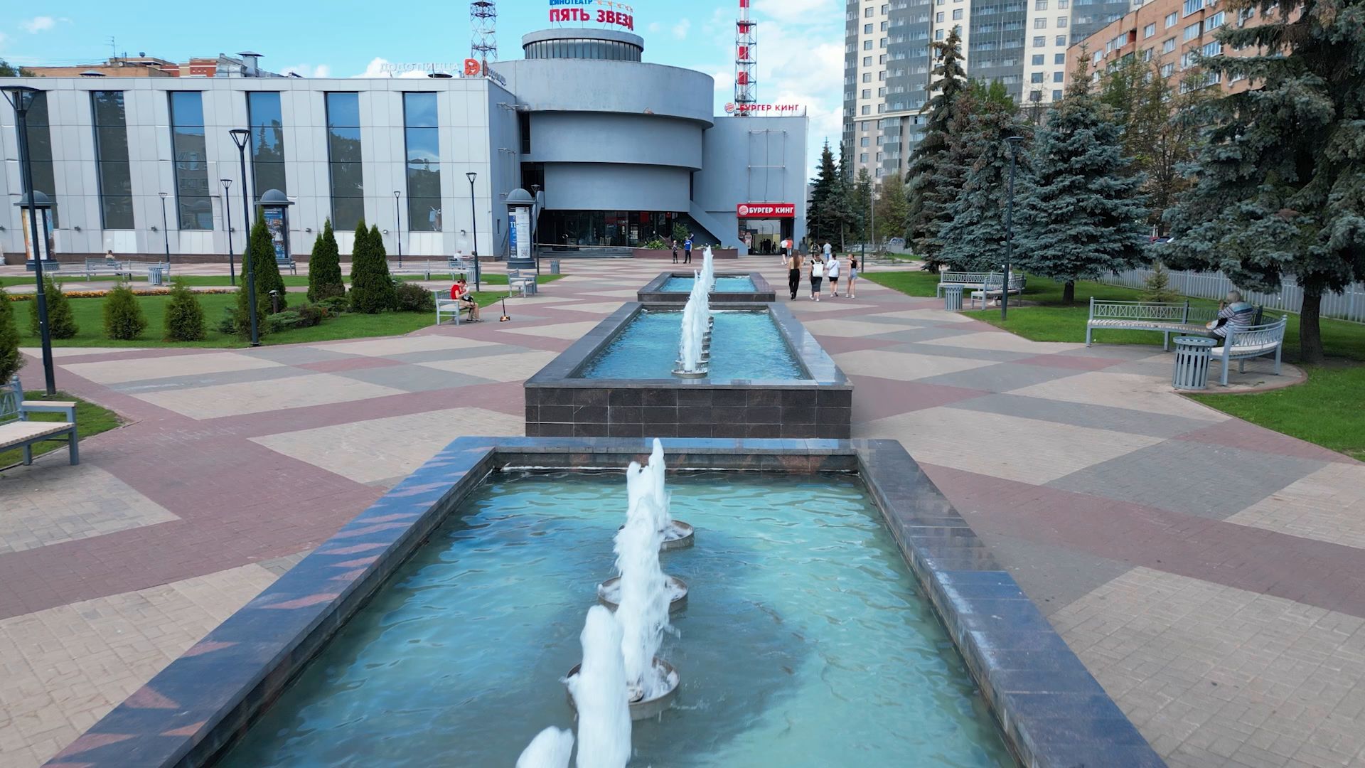 щелково, площадь,место встречи, видео с коптера,