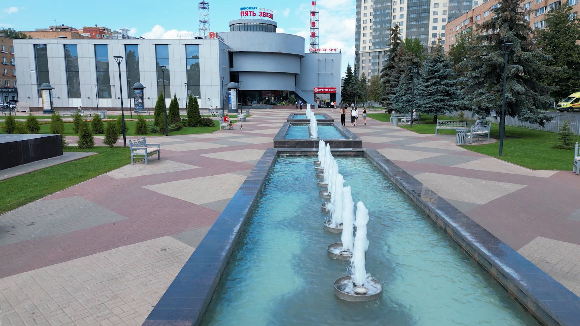 щелково, площадь,место встречи, видео с коптера,