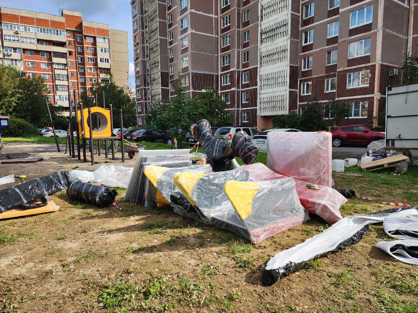 серпухов, ивановские дворики, улица новая, благоустройство, детская площадка,