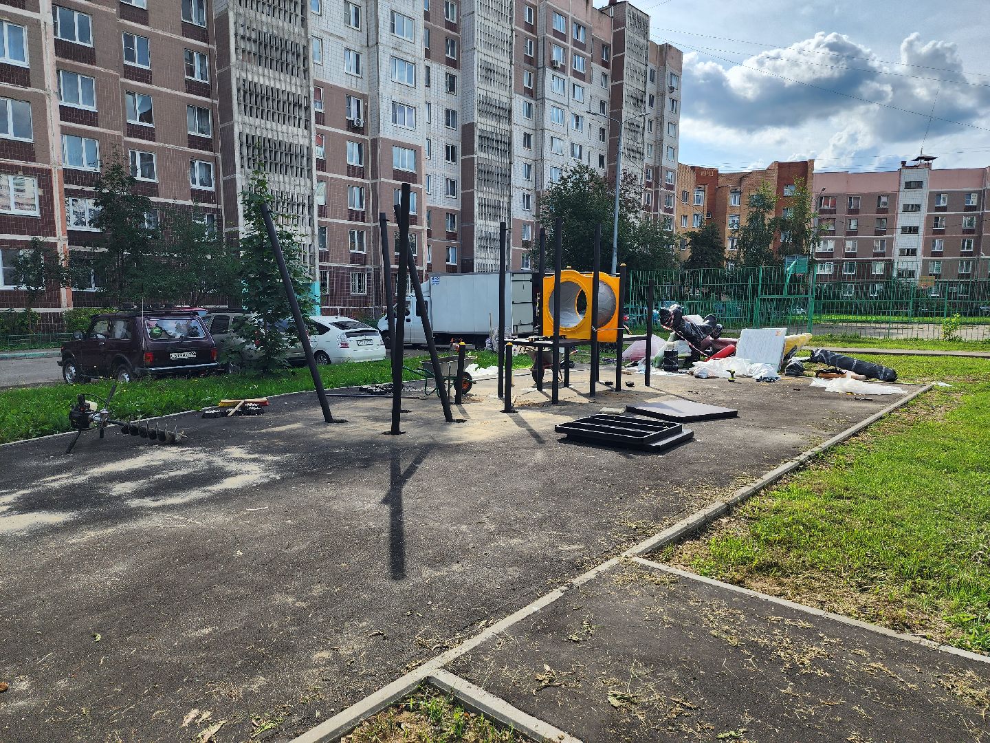 серпухов, ивановские дворики, улица новая, благоустройство, детская площадка,