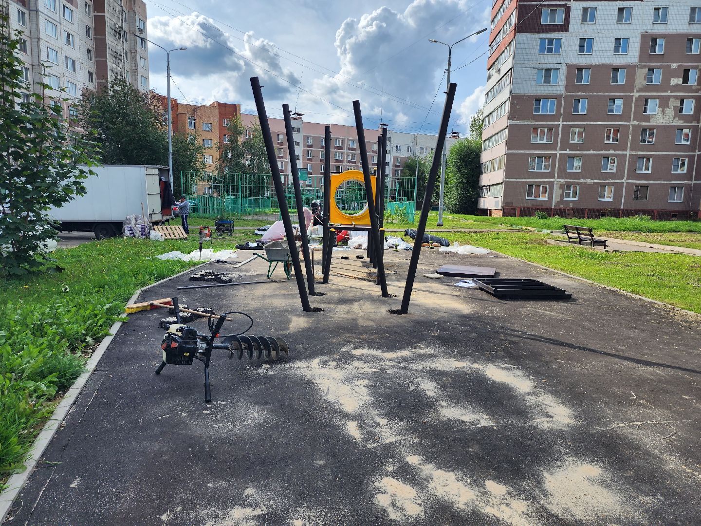 серпухов, ивановские дворики, улица новая, благоустройство, детская площадка,