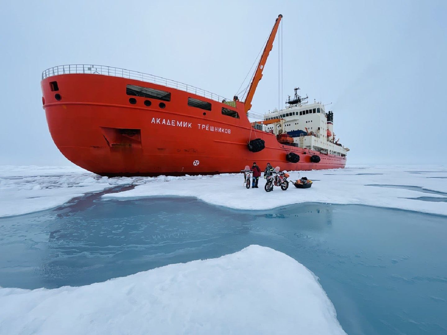 Северный полюс, Дружина, байкеры, рекорд России, рекорд мира