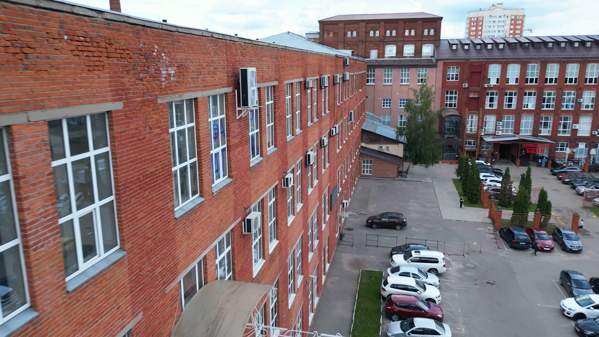 здание, щелково, фабрика,рабенек, видео с коптера,