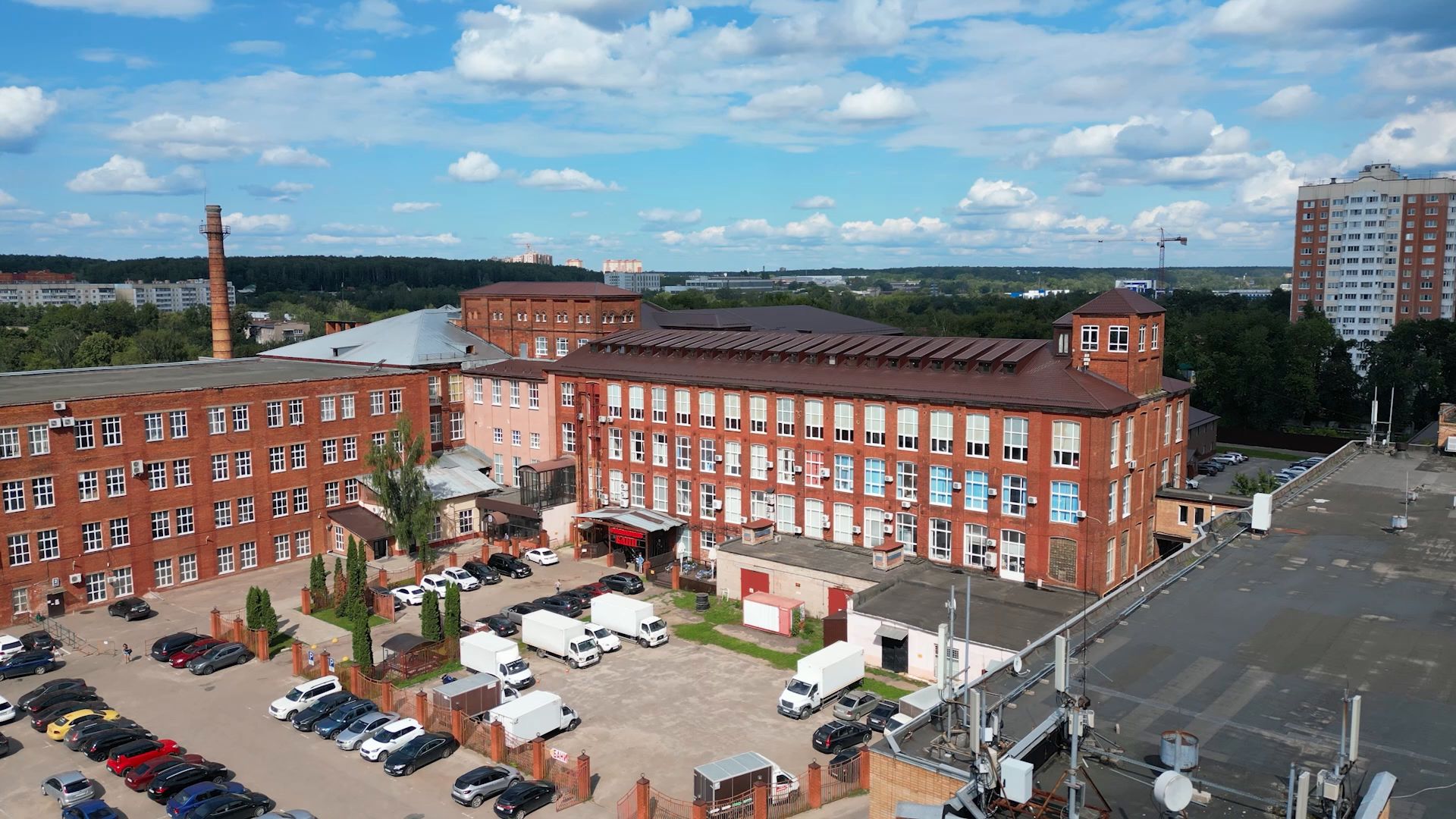 здание, щелково, фабрика,рабенек, видео с коптера,